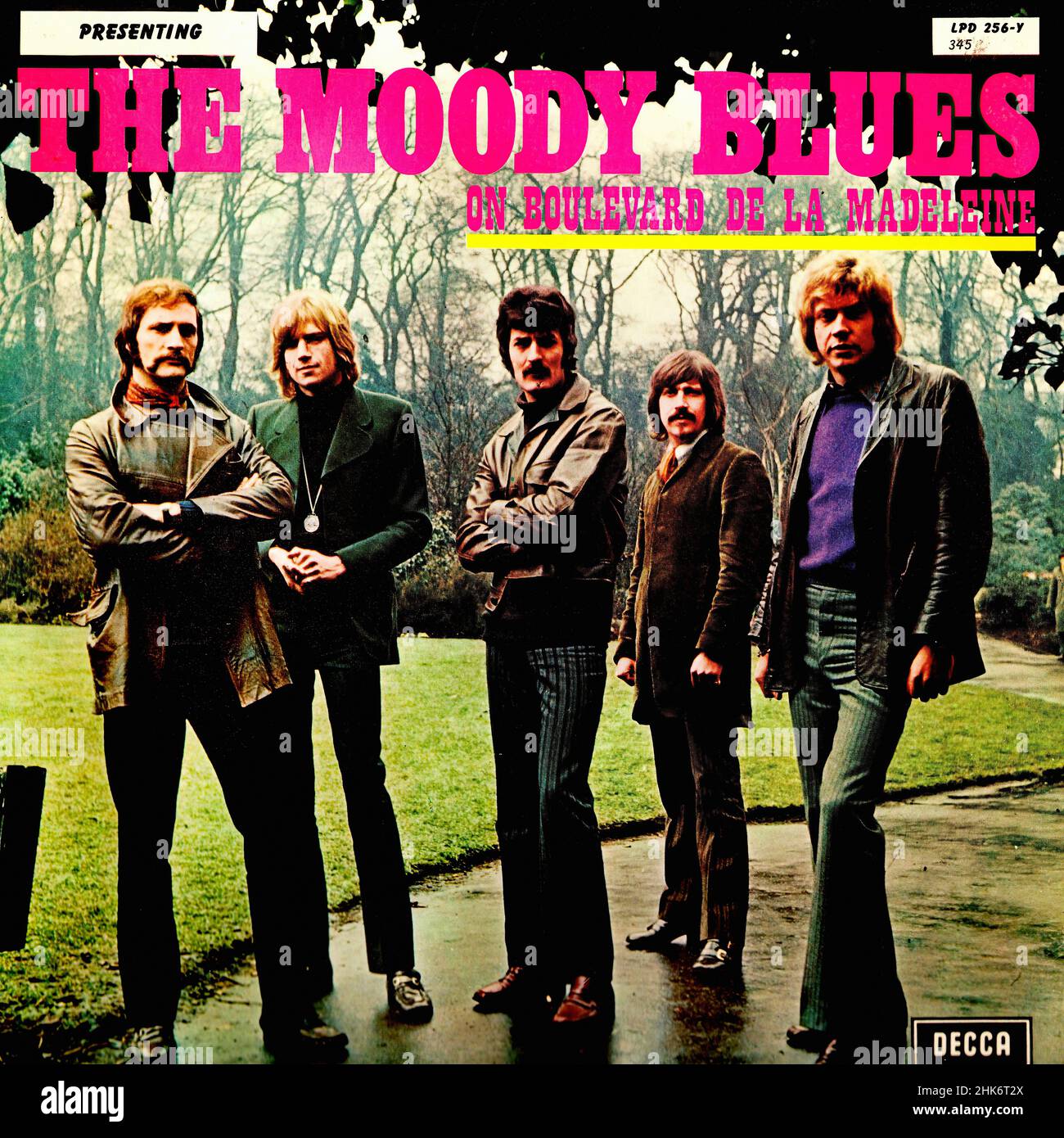 Copertina Vintage vinyl record - Moody Blues, The - su Boulevard De la Madeleine - Belgio - 1969 Foto Stock