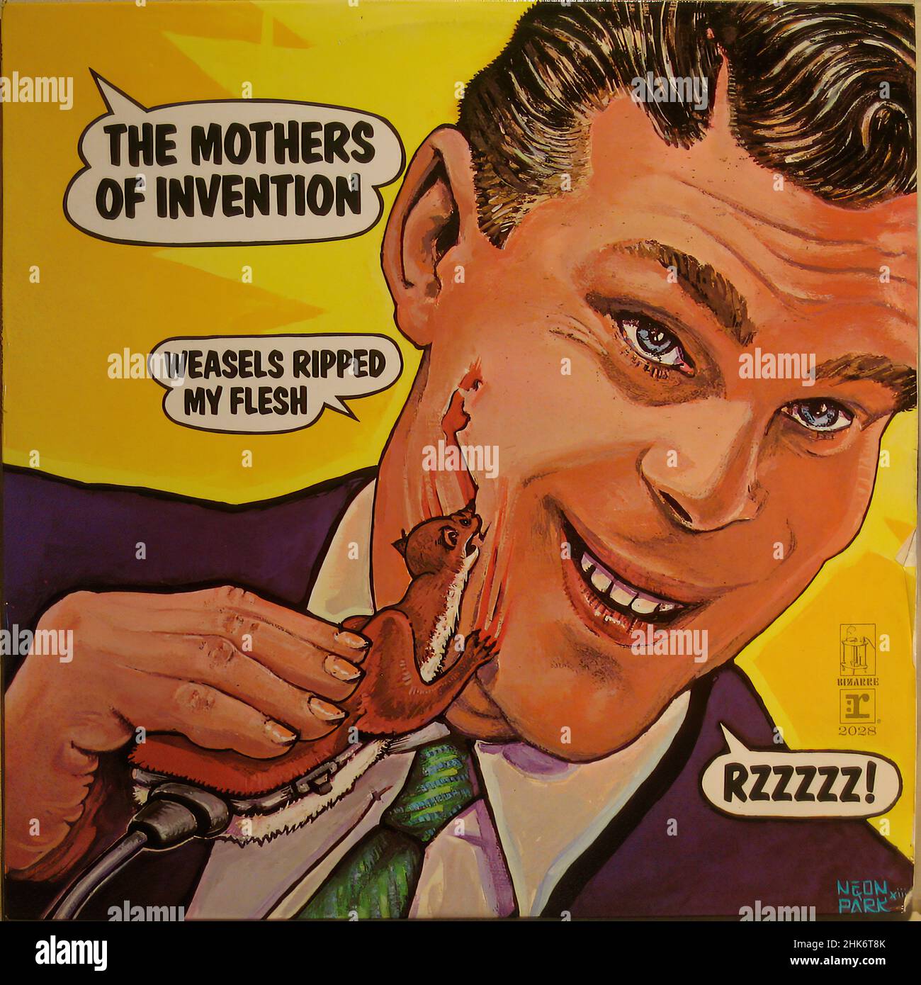 Vintage vinil record cover - Frank Zappa & The Mothers of Inven - le donnole strappate la mia carne Foto Stock