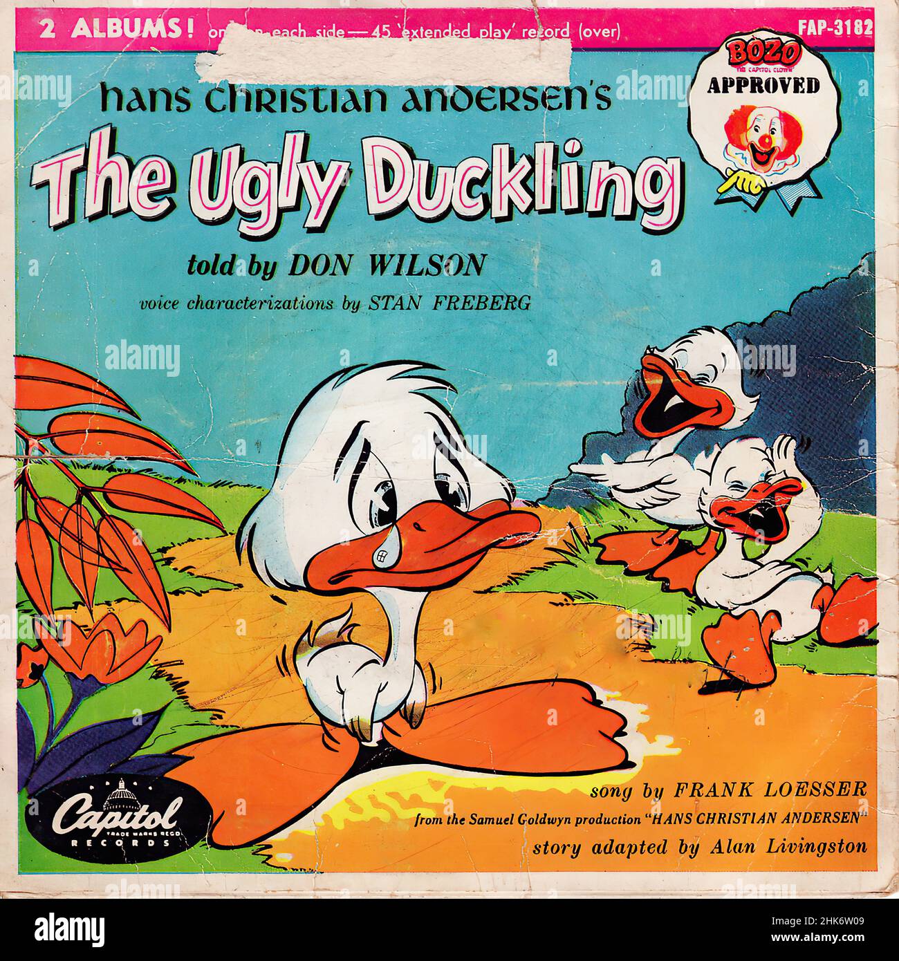 Copertina Vintage vinyl record - Childrens - The Ugly Duckling Foto Stock
