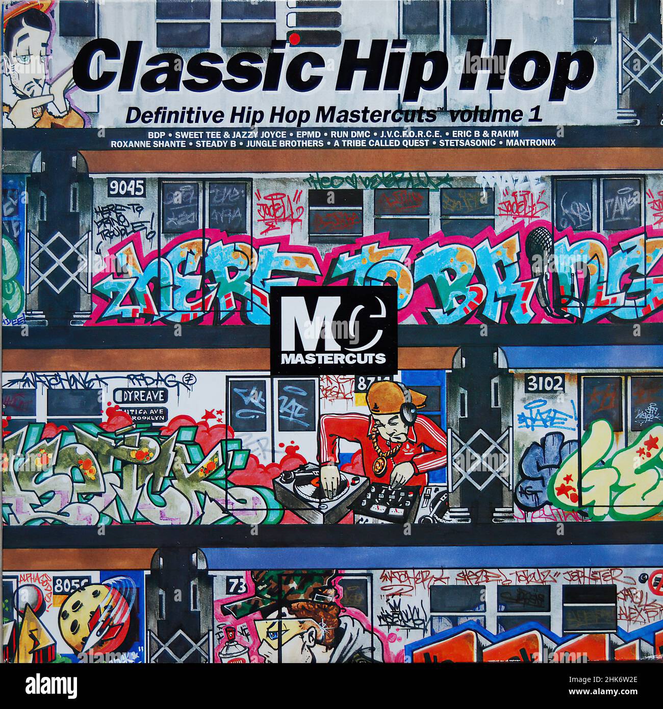 Copertina Vintage Vinyl record - Classic Hip Hop - compilation Foto Stock