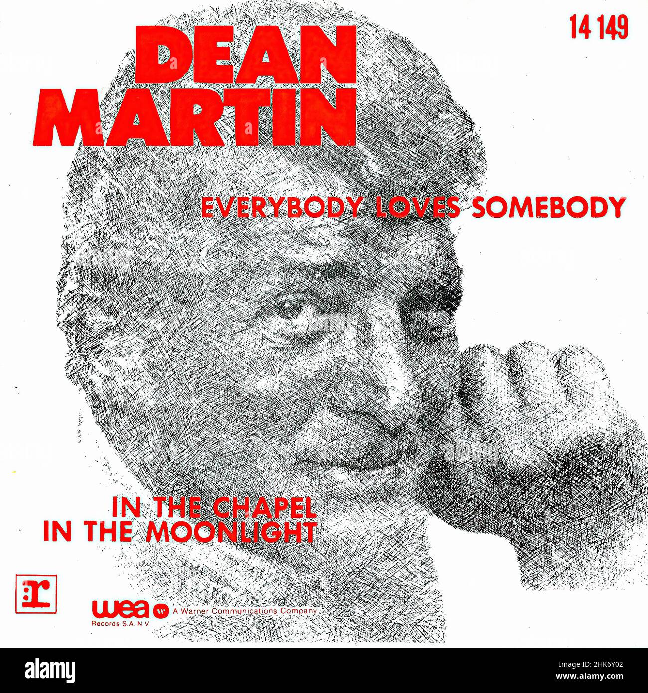 Copertina Vintage vinyl record - Martin, Dean - Everybody loves queone - B - 1964- ReRel 1972 Foto Stock