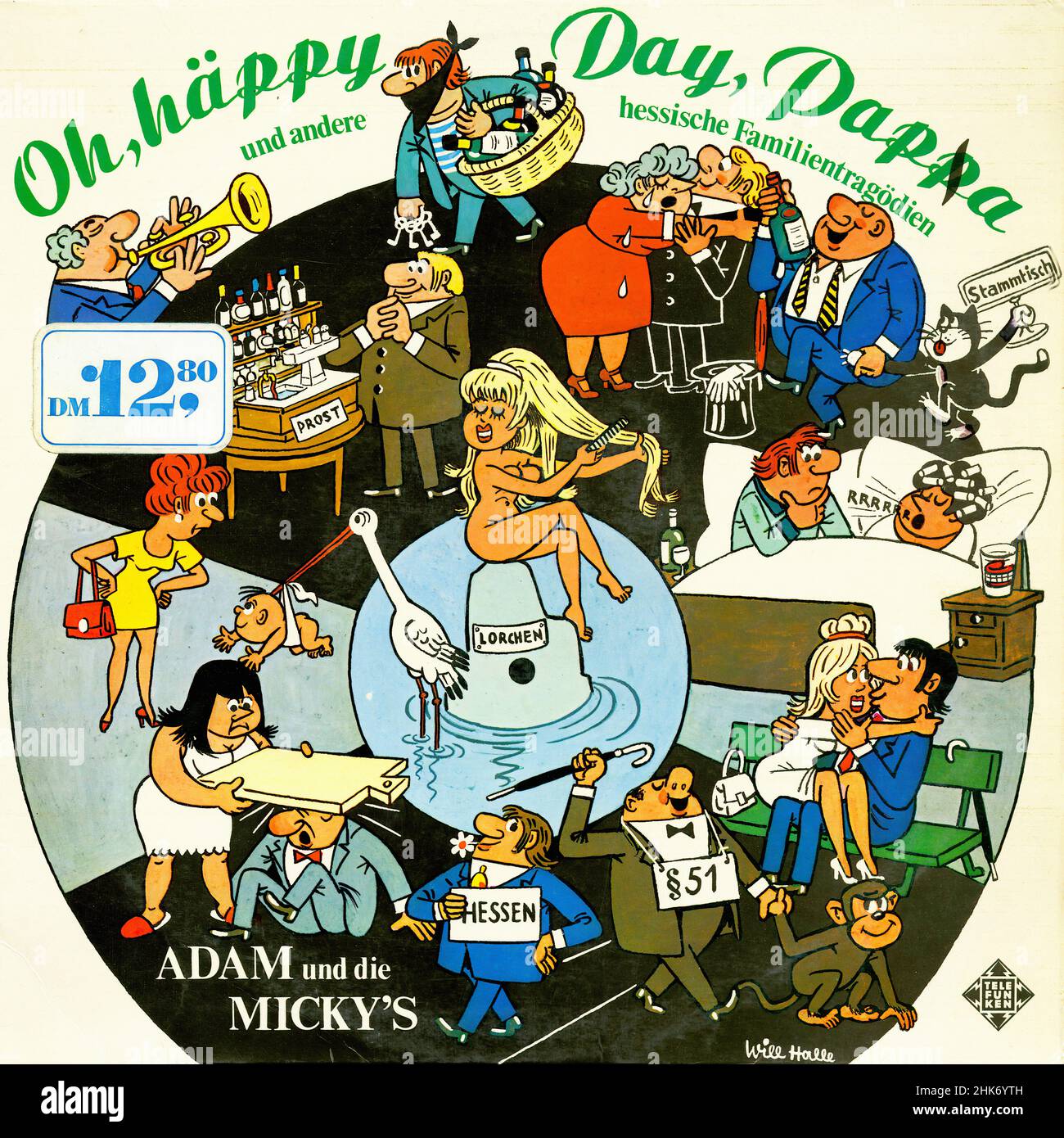 OH, Häppy Day, Papa - Vintage American Comedy Vinyl Album Foto Stock