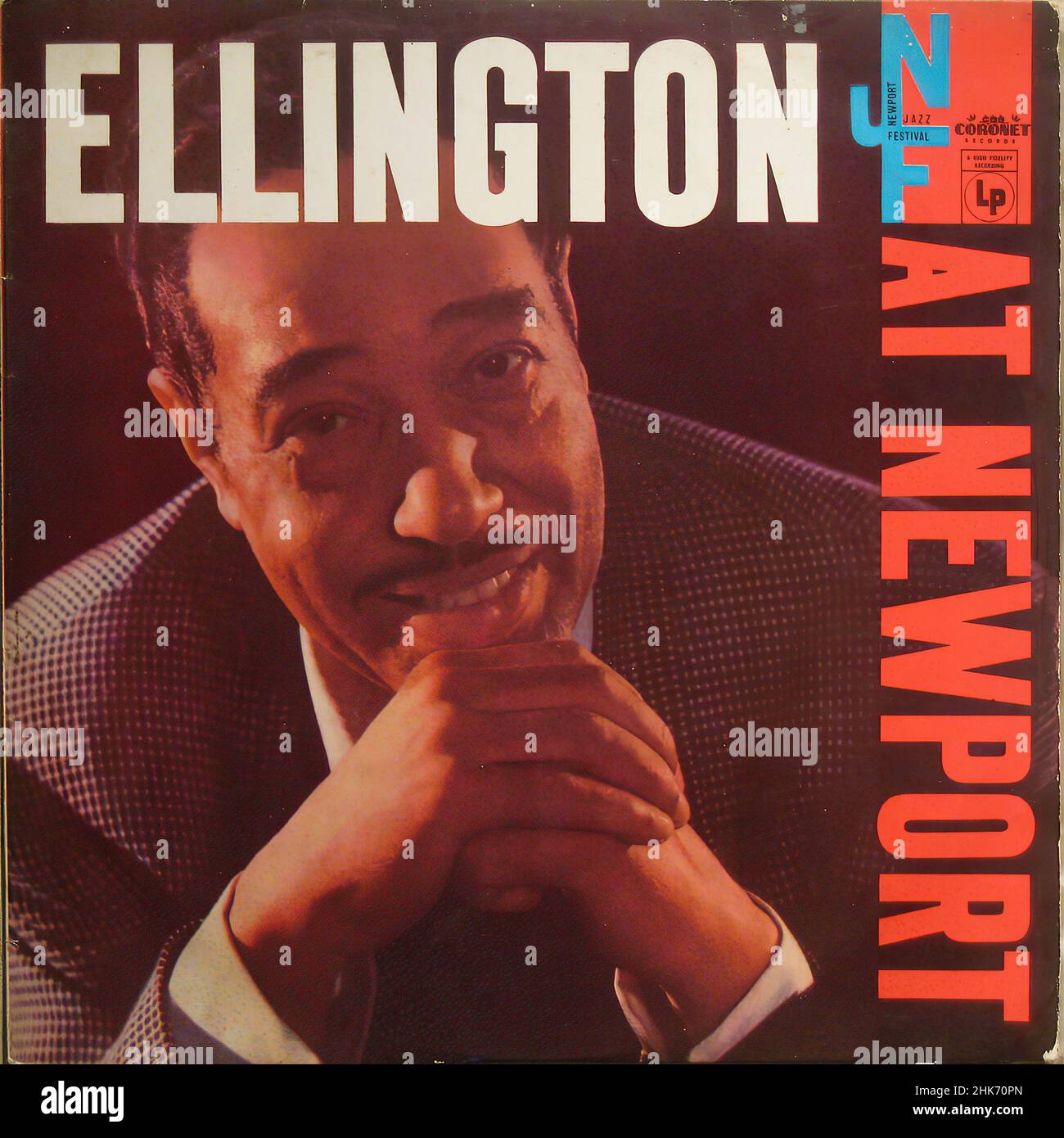 Copertina Vintage in vinile - Duke Ellington - Ellington a Newport Foto Stock