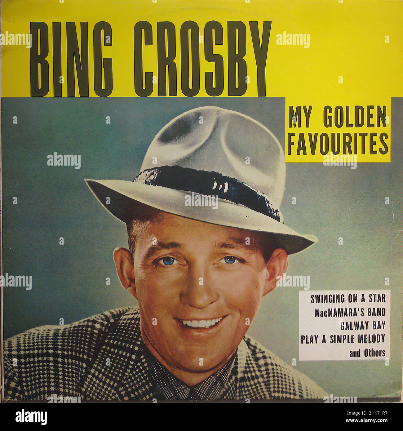 Copertina Vintage Vinyl record - Bing Crosby - My Golden Favorites Foto Stock