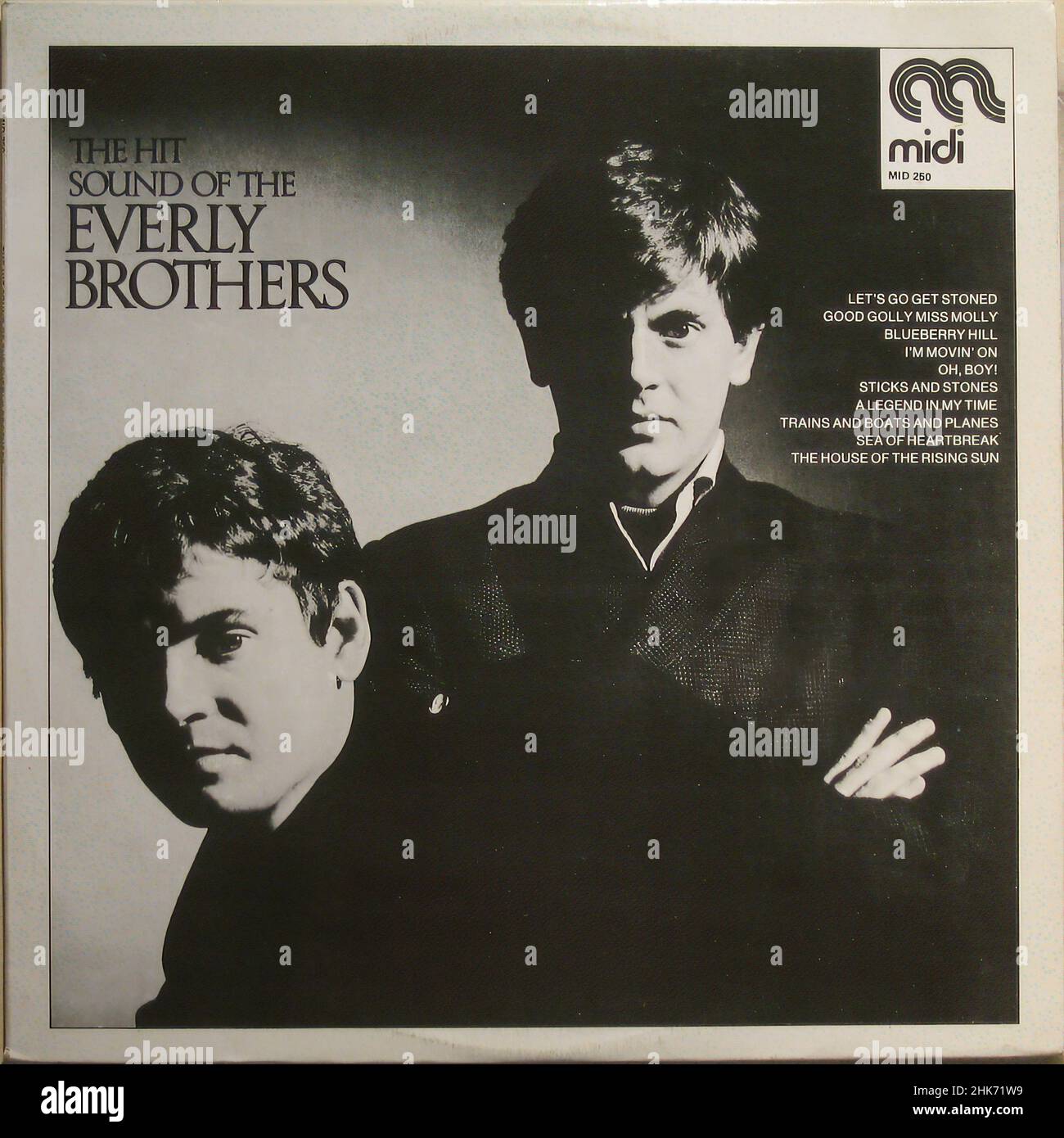 Copertina vintage vinyl record - Everly Brothers - The Hit Sound of the Everly Brothers Foto Stock