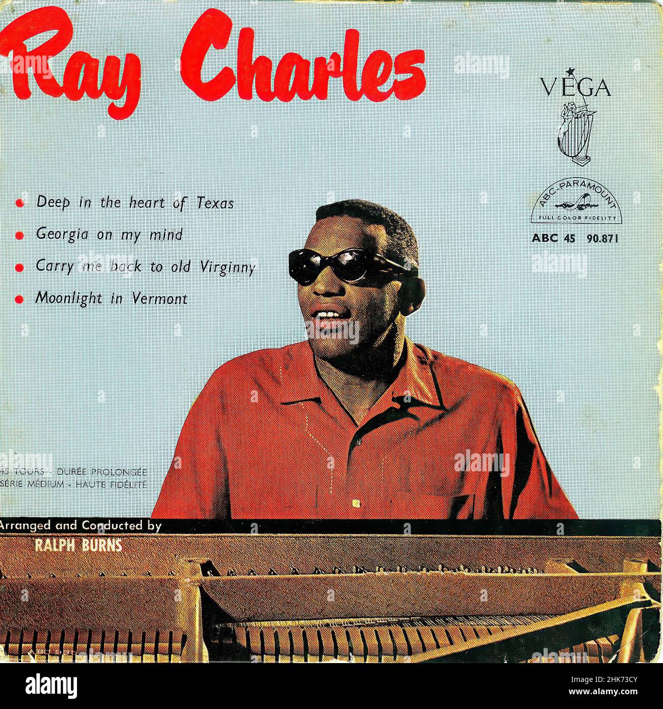 Copertina Vintage vinyl record - Charles, Ray - Georgia on My Mind - EP - Francia - 1960 Foto Stock