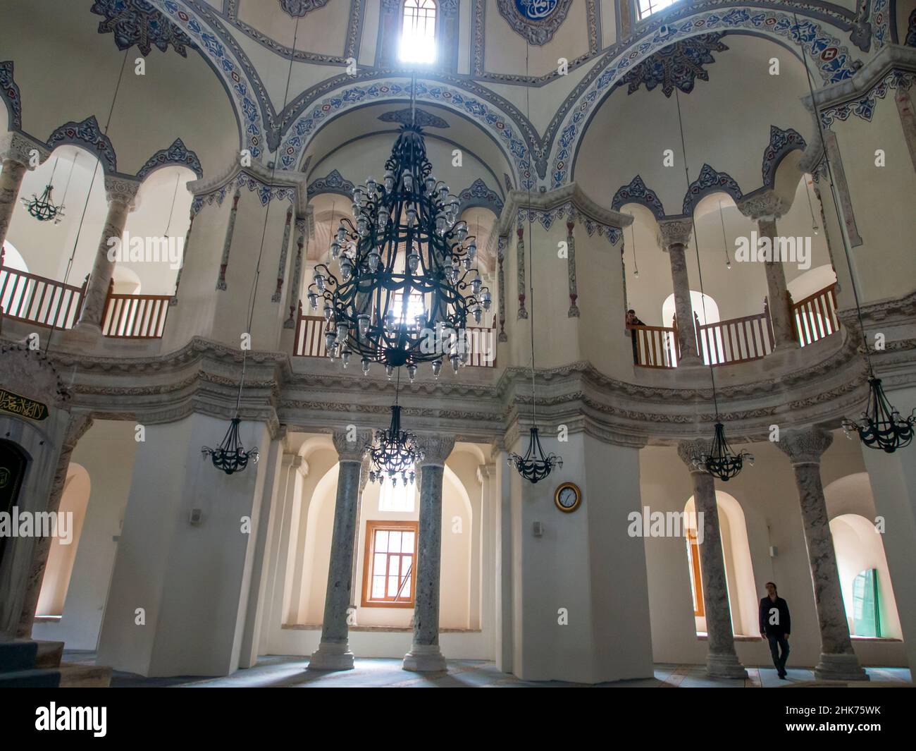 Interno della piccola Santa Sofia (ex Chiesa dei Santi Sergius e Bacco, poi trasformata in moschea) a Istanbul, Turchia Foto Stock