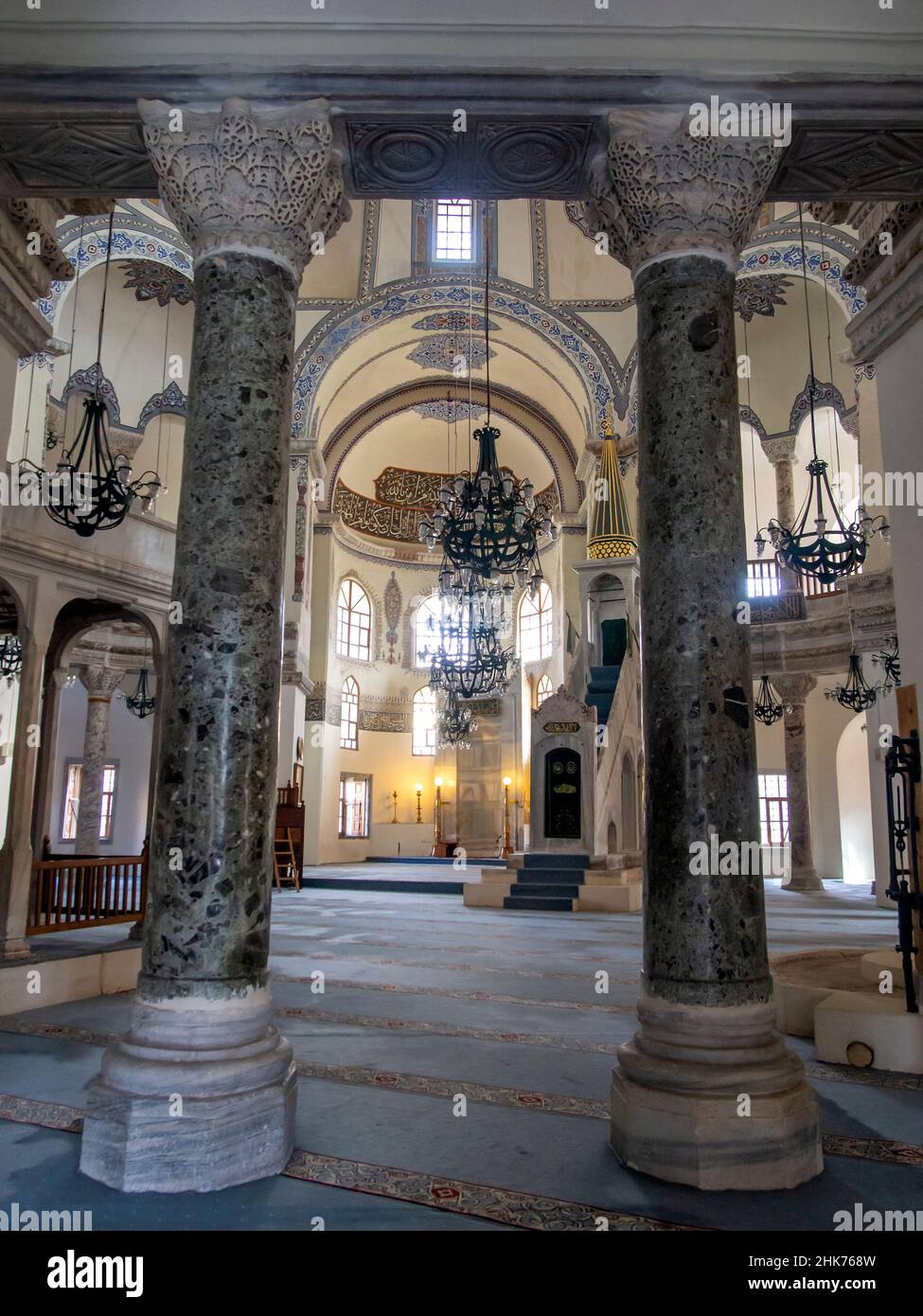 Interno della piccola Santa Sofia (ex Chiesa dei Santi Sergius e Bacco, poi trasformata in moschea) a Istanbul, Turchia Foto Stock