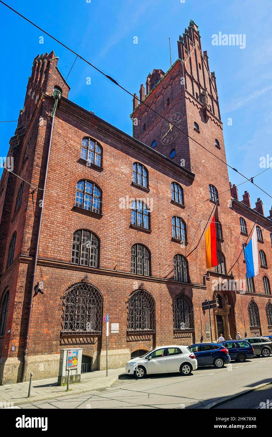 Nuovo tribunale di Friedrich von Thiersch 1905, Corte Regionale superiore e Corte costituzionale bavarese, Monaco, Baviera, Germania Foto Stock