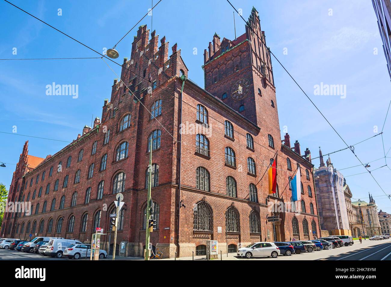 Nuovo tribunale di Friedrich von Thiersch 1905, Corte Regionale superiore e Corte costituzionale bavarese, Monaco, Baviera, Germania Foto Stock