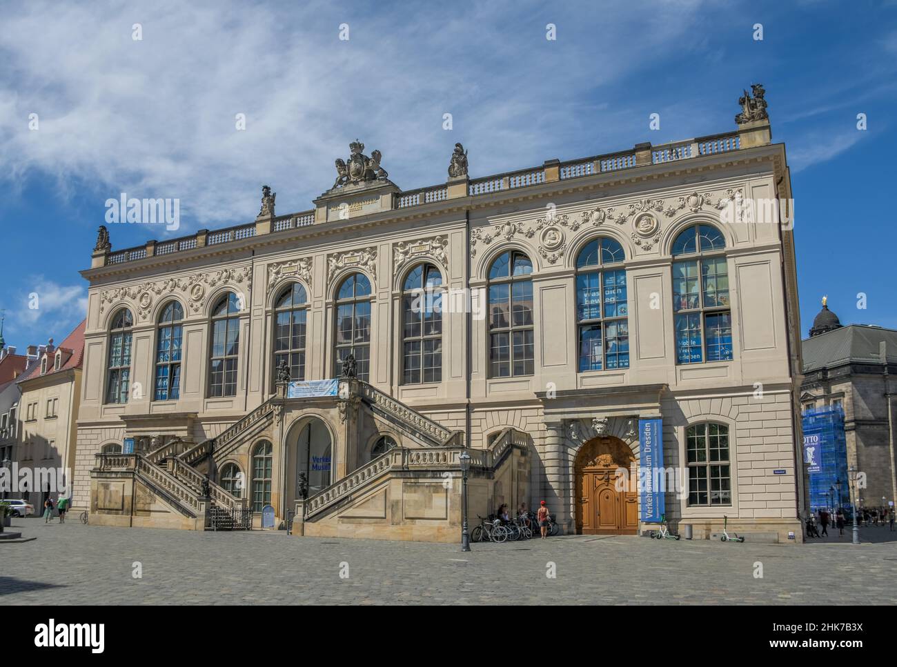 Museo dei trasporti di Dresda, Augusta, Neumarkt, Dresda, Sassonia, Germania Foto Stock