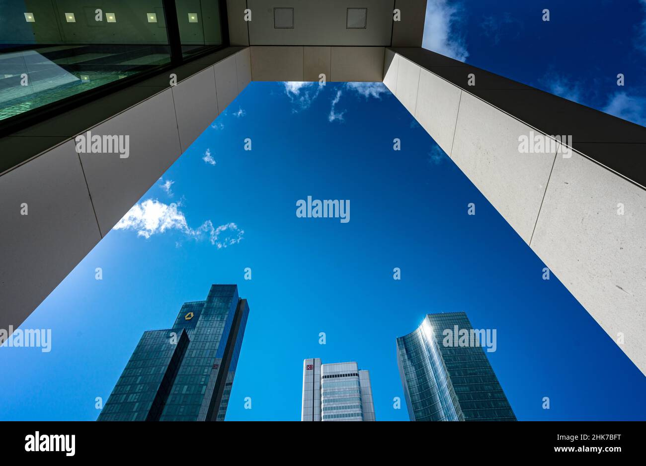 Alta architettura a Francoforte sul meno, Hesse, Germania Foto Stock