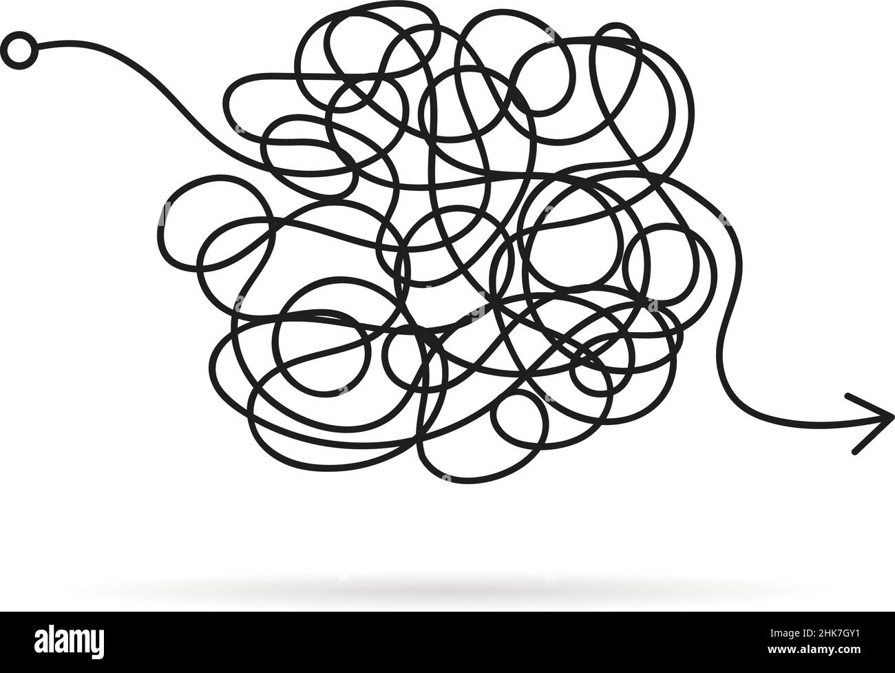 linea sudicia come trovare una soluzione Illustrazione Vettoriale