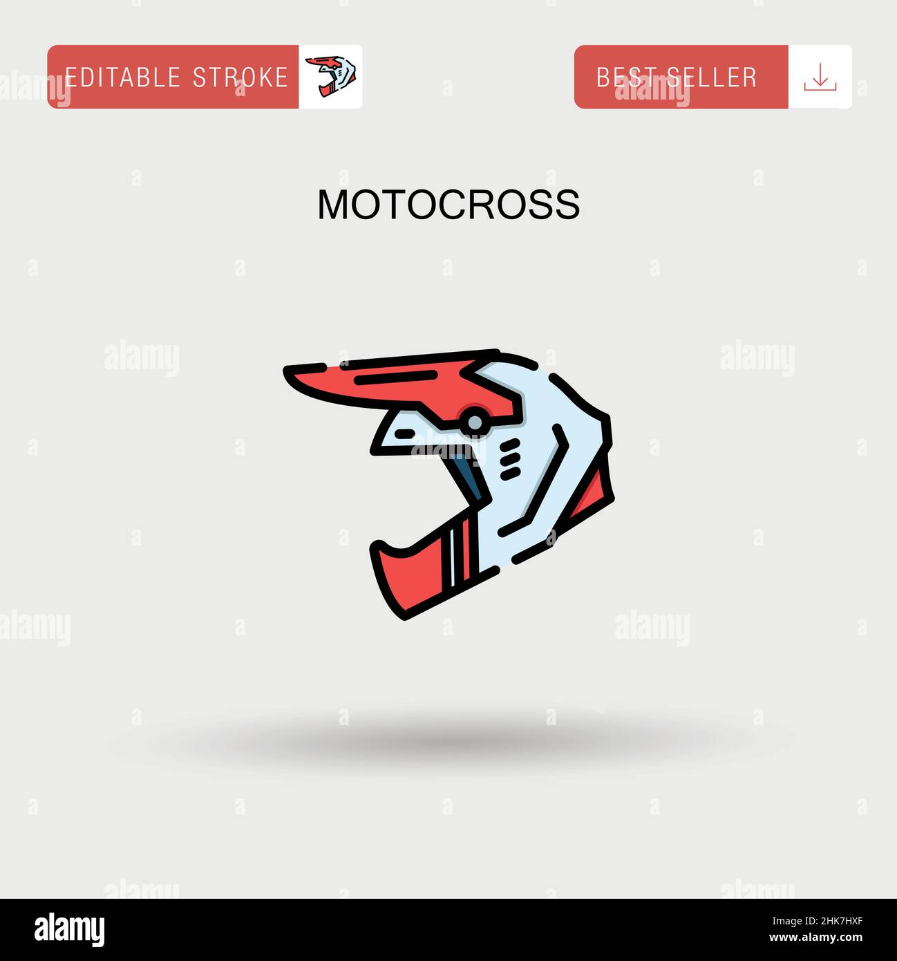 Icona vettore semplice Motocross. Illustrazione Vettoriale