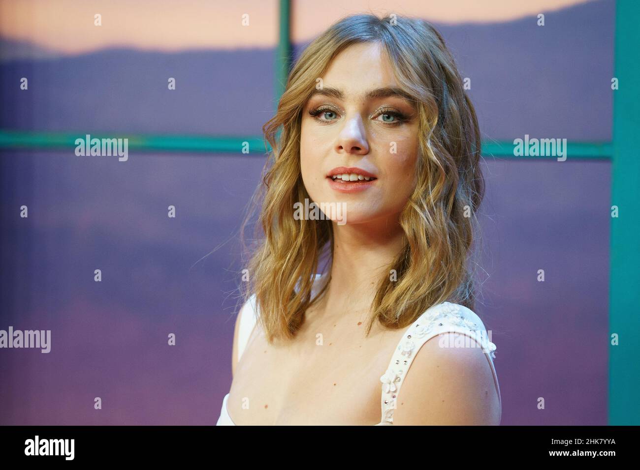 Madrid, Spagna. 02nd Feb 2022. Clara Galle partecipa alla prima 'Through Your Window' (A Traves de Tu ventana) al Callao Cinema. Credit: SOPA Images Limited/Alamy Live News Foto Stock