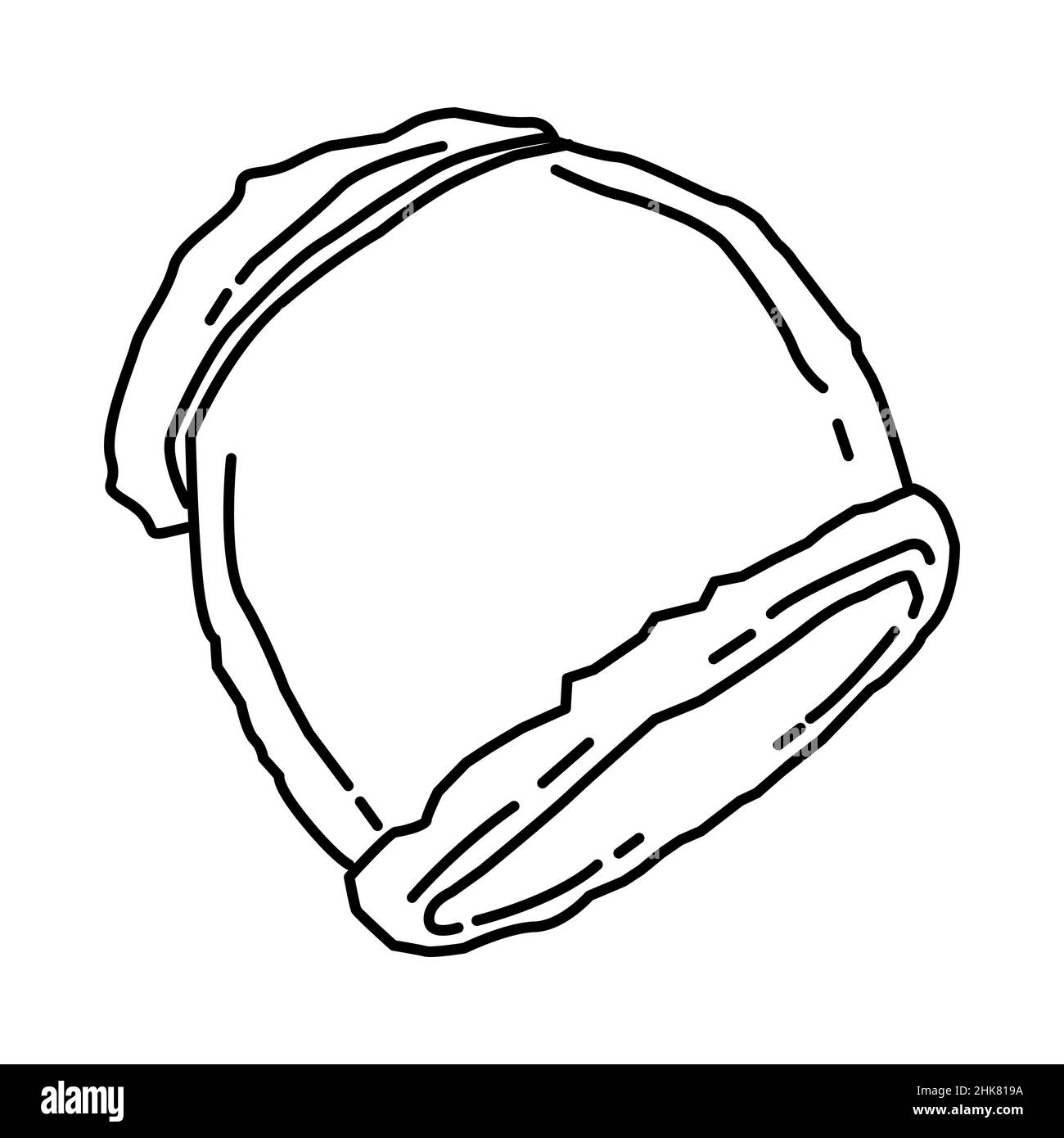 Winter Beanie for Men parte di Winter Accessori e attività Set icone disegnate a mano Vector. Illustrazione Vettoriale