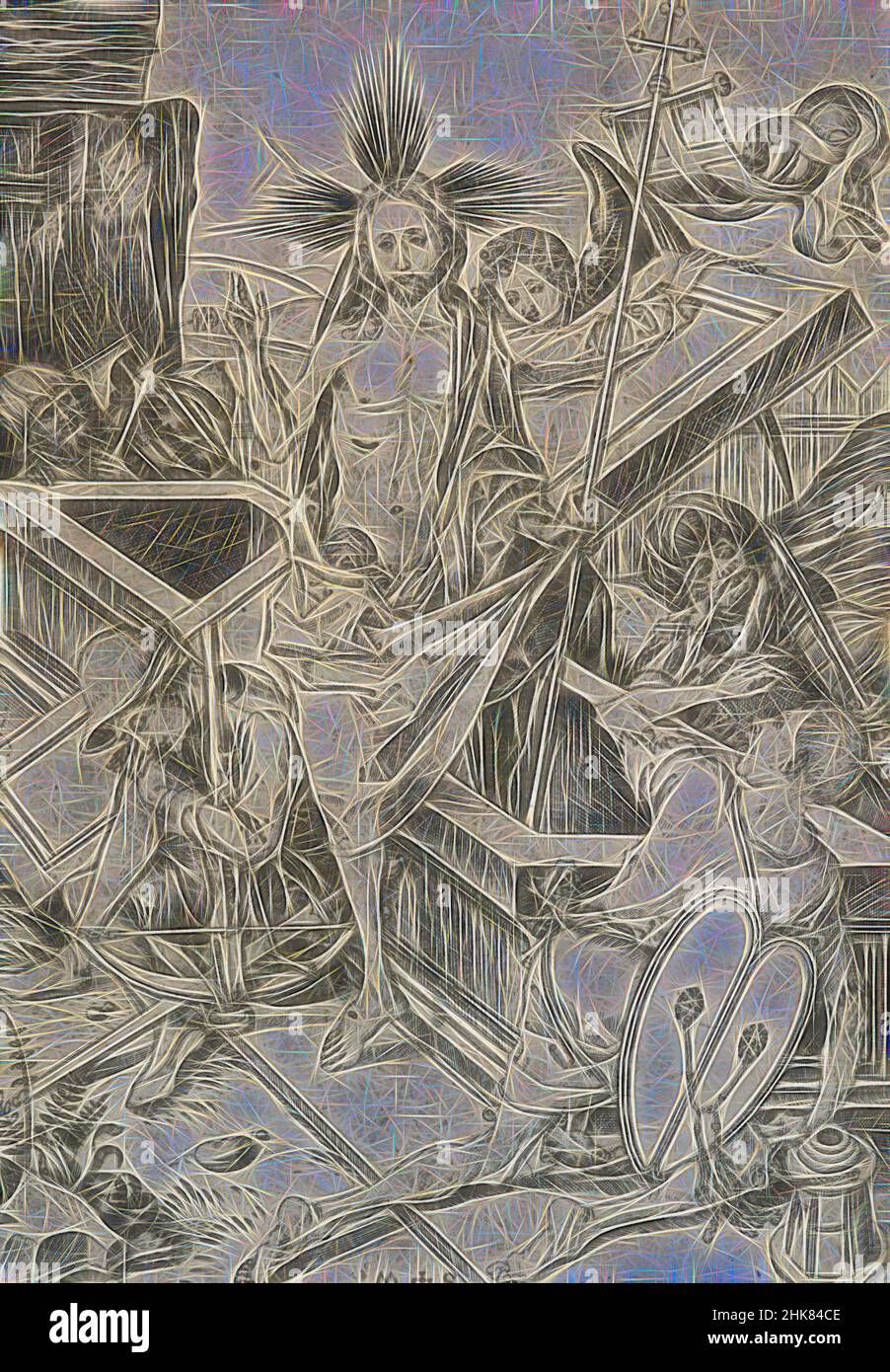 Ispirato alla risurrezione di Cristo., Martin Schongauer, artista, 14701482, Germania Ispirato alla risurrezione di Cristo., Martin Schongauer, artista, 14701482, Germania