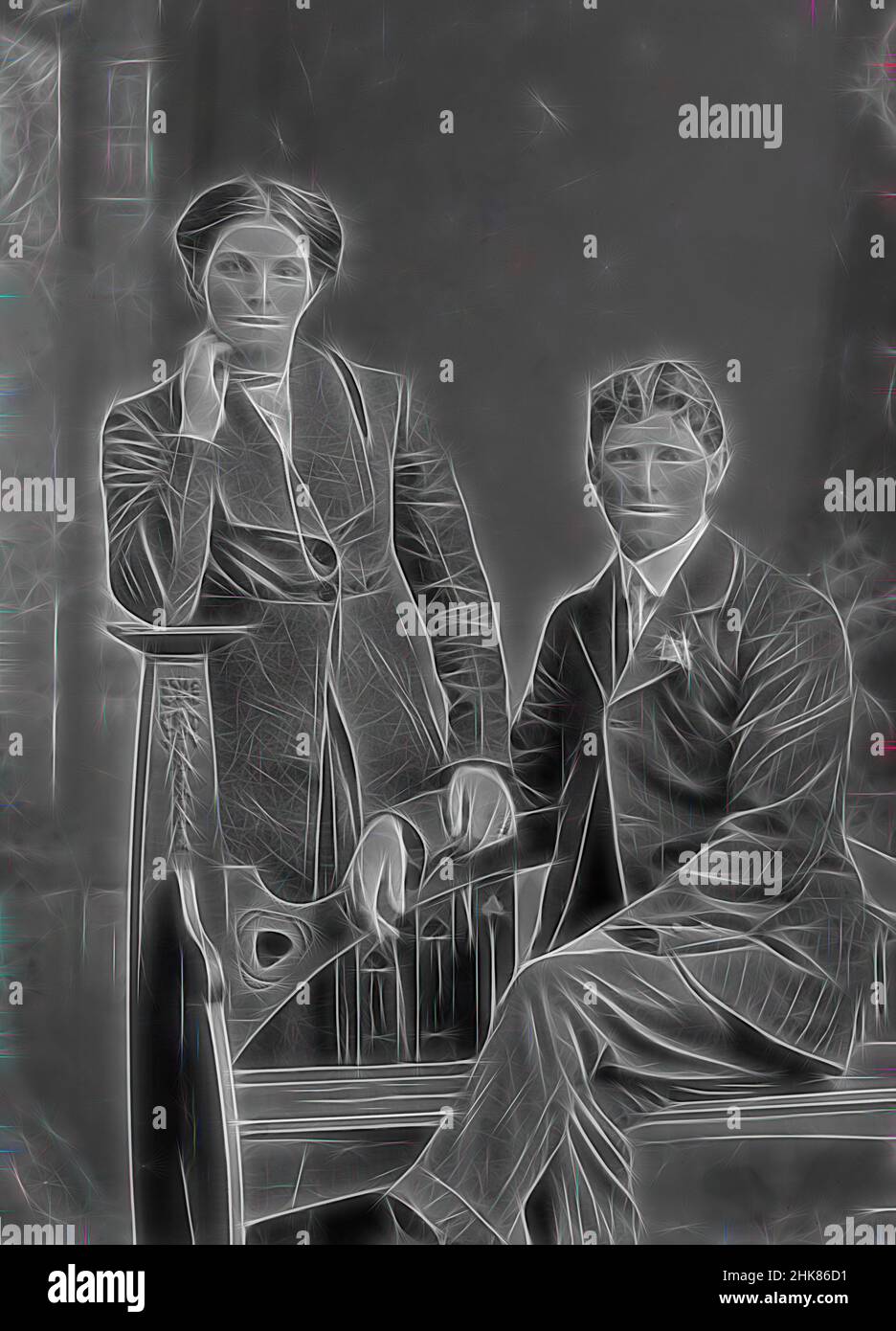 Ispirato da Ryan 12 15/-, Berry & Co, circa 1920, Wellington, Reimagined by Artotop. L'arte classica reinventata con un tocco moderno. Design di calda e allegra luminosità e di raggi di luce. La fotografia si ispira al surrealismo e al futurismo, abbracciando l'energia dinamica della tecnologia moderna, del movimento, della velocità e rivoluzionando la cultura Foto Stock