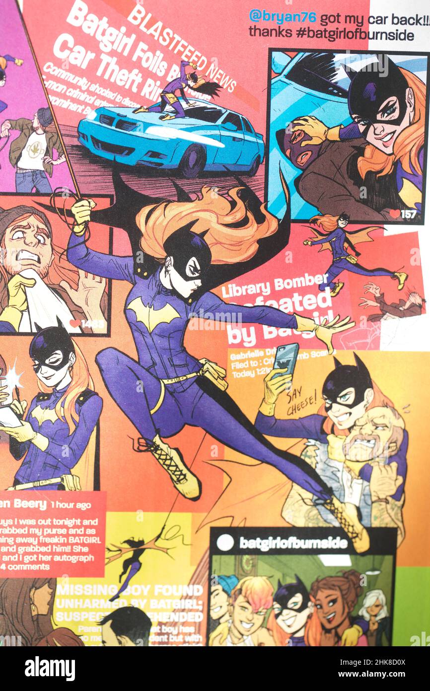 Fumetto di Batgirl Foto Stock