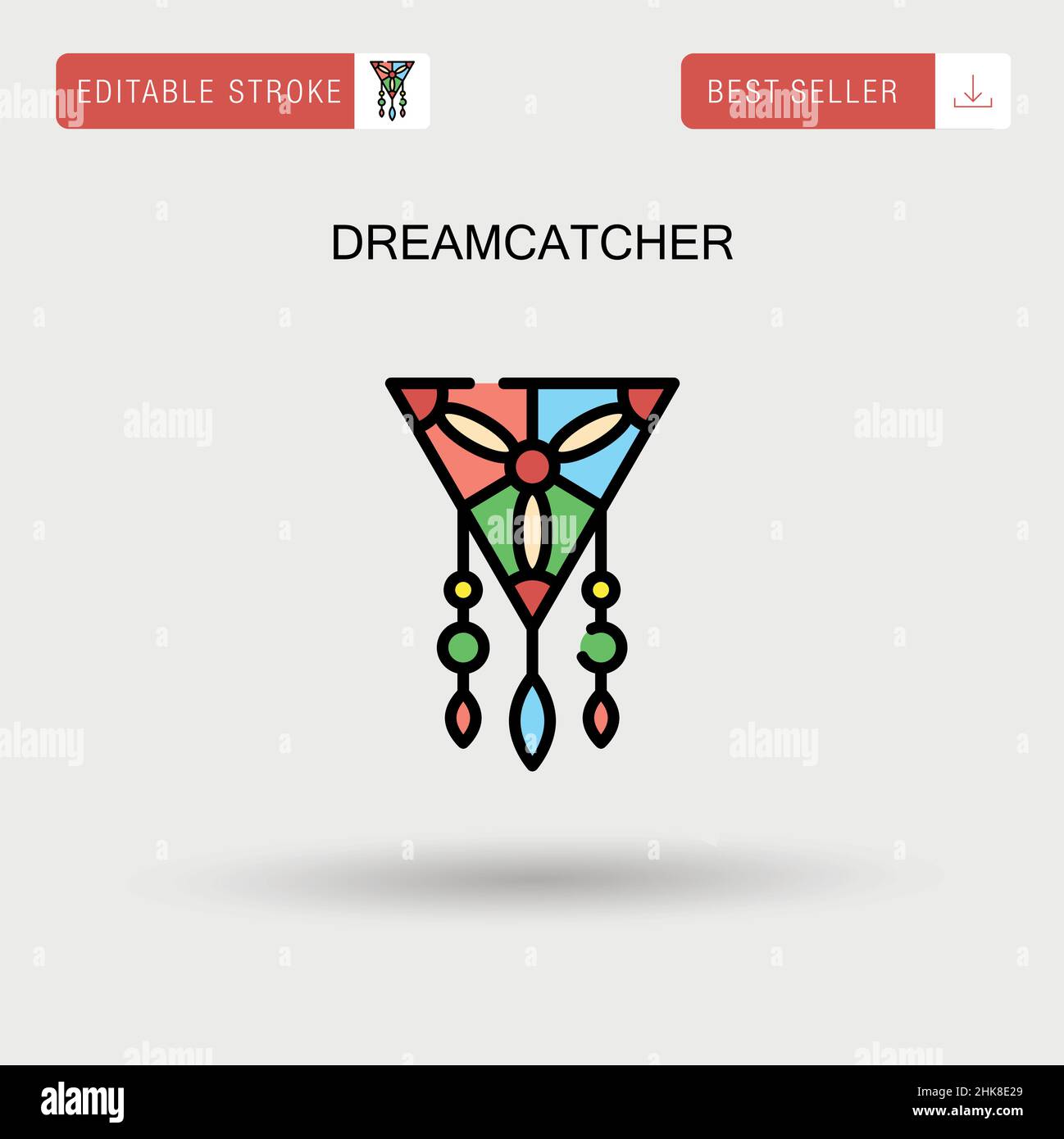 Icona vettore semplice Dreamcatcher. Illustrazione Vettoriale