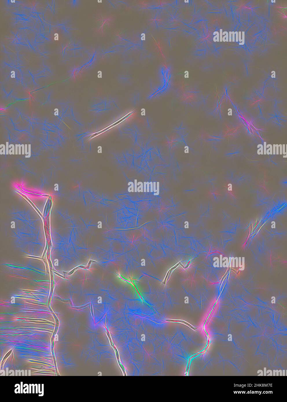 Ispirata alle cime delle montagne, Reimagined by Artotop. L'arte classica reinventata con un tocco moderno. Design di calda e allegra luminosità e di raggi di luce. La fotografia si ispira al surrealismo e al futurismo, abbracciando l'energia dinamica della tecnologia moderna, del movimento, della velocità e rivoluzionando la cultura Foto Stock