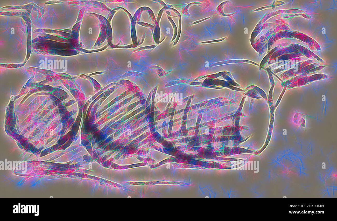 Ispirato dalla vista del Prinseneilandsgracht ad Amsterdam, Paesi Bassi. Al centro una gru della fabbrica di catrame. Nella parte anteriore tar barili, reinventato da Artotop. L'arte classica reinventata con un tocco moderno. Design di calda e allegra luminosità e di raggi di luce. La fotografia si ispira al surrealismo e al futurismo, abbracciando l'energia dinamica della tecnologia moderna, del movimento, della velocità e rivoluzionando la cultura Foto Stock