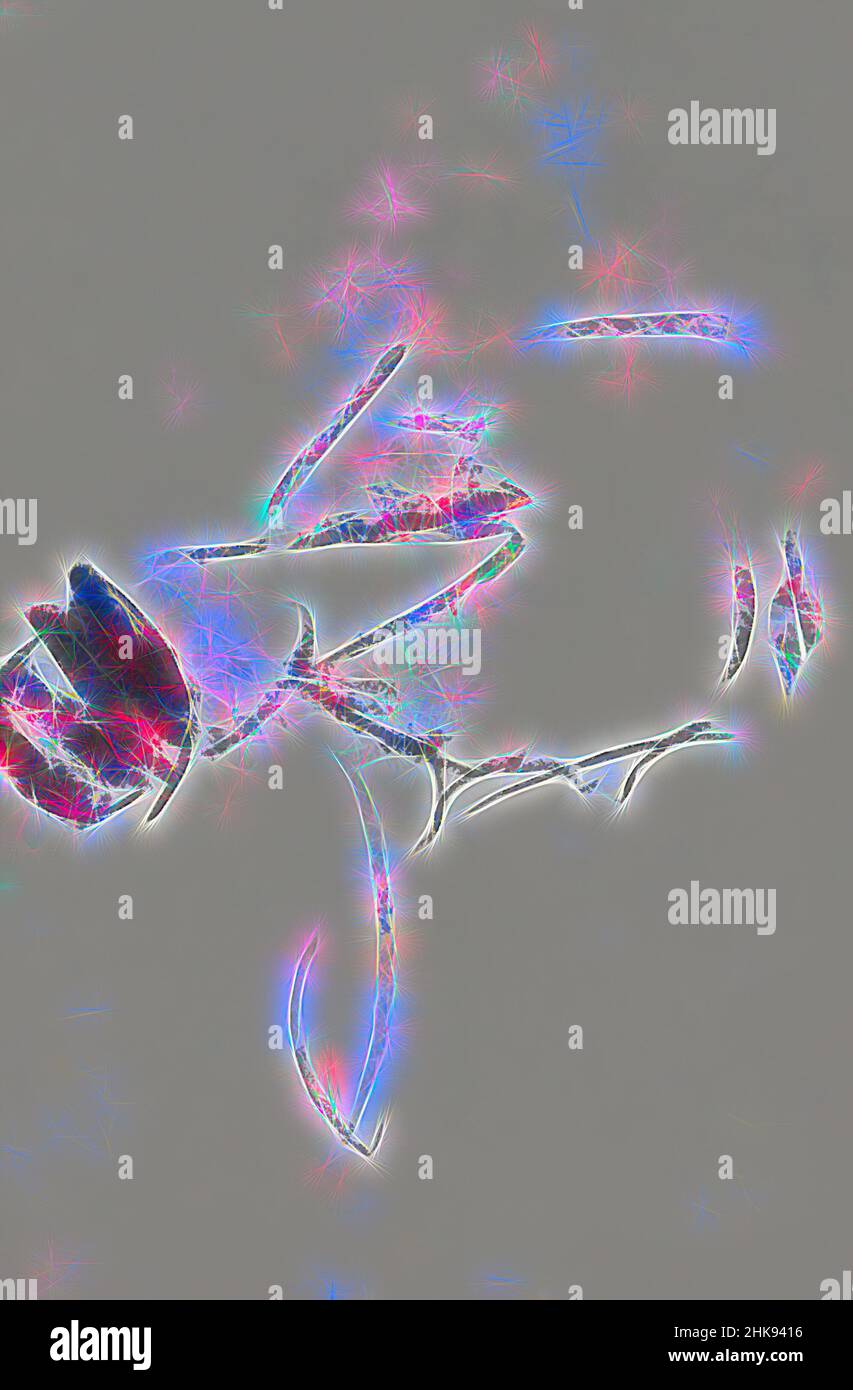 Ispirato da XLIV sketchbook con 43 pagine, Figura con sfera o cappello cloche, Reimagined by Artotop. L'arte classica reinventata con un tocco moderno. Design di calda e allegra luminosità e di raggi di luce. La fotografia si ispira al surrealismo e al futurismo, abbracciando l'energia dinamica della tecnologia moderna, del movimento, della velocità e rivoluzionando la cultura Foto Stock