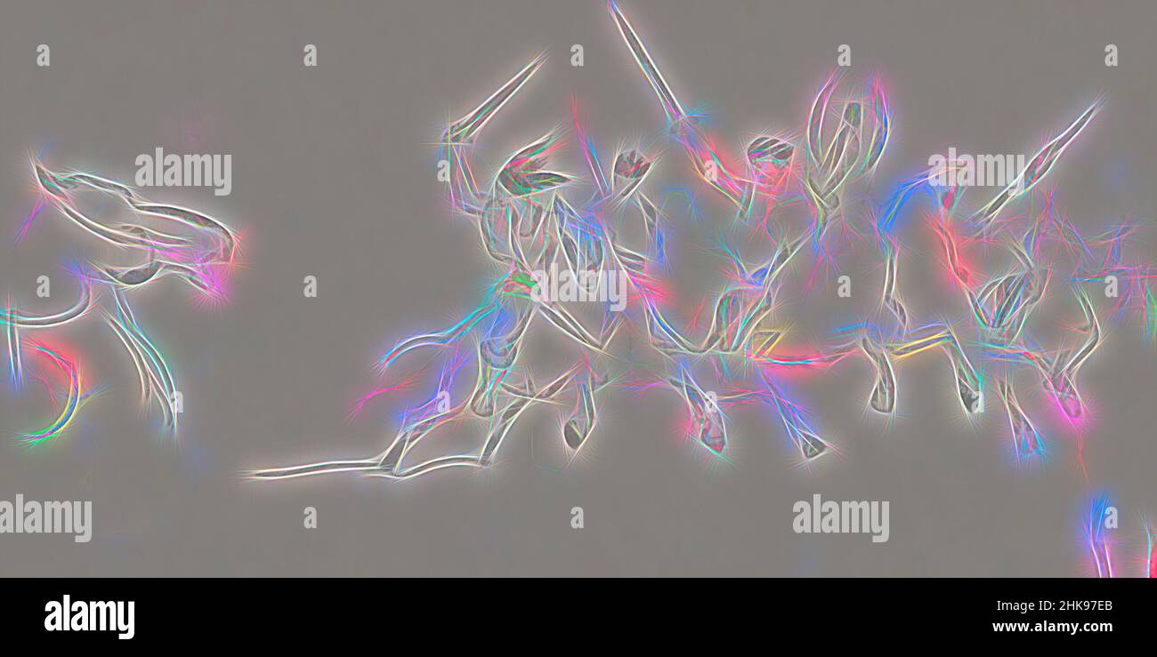 Ispirato dai soldati con le braccia sollevate sui cavalli da galoppo Rotterdam i Paesi Bassi, reinventato da Artotop. L'arte classica reinventata con un tocco moderno. Design di calda e allegra luminosità e di raggi di luce. La fotografia si ispira al surrealismo e al futurismo, abbracciando l'energia dinamica della tecnologia moderna, del movimento, della velocità e rivoluzionando la cultura Foto Stock