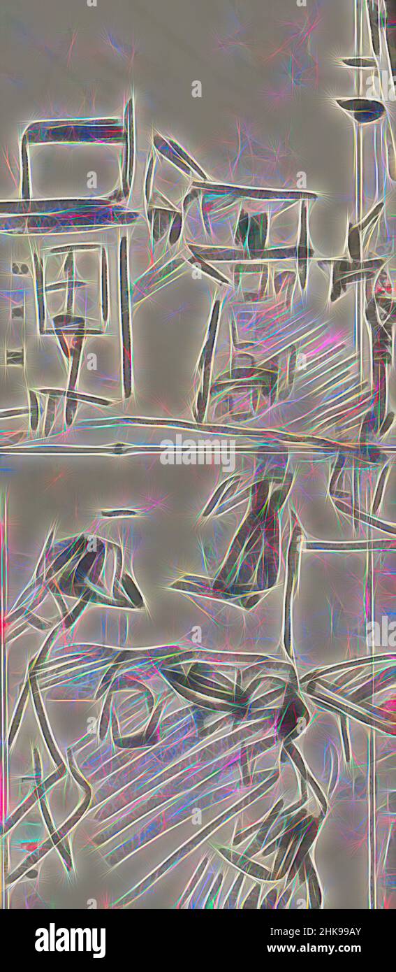 Ispirato al centro di un ponte. Figure anteriori. Vista su una strada ad Amsterdam Paesi Bassi, reinventata da Artotop. L'arte classica reinventata con un tocco moderno. Design di calda e allegra luminosità e di raggi di luce. La fotografia si ispira al surrealismo e al futurismo, abbracciando l'energia dinamica della tecnologia moderna, del movimento, della velocità e rivoluzionando la cultura Foto Stock