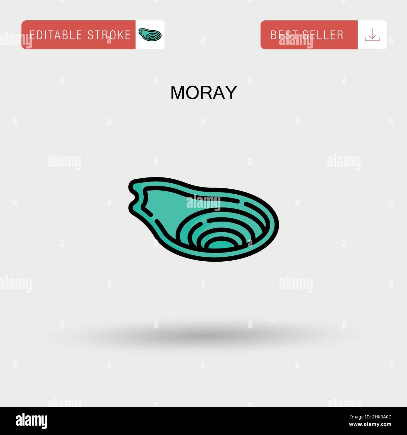 Icona vettore semplice Moray. Illustrazione Vettoriale