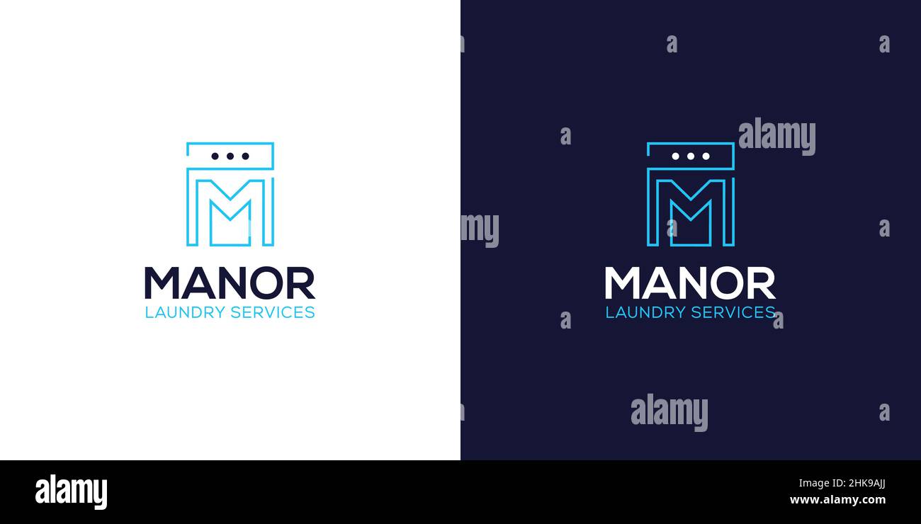 Moderno ed elegante logo per lavanderia Illustrazione Vettoriale