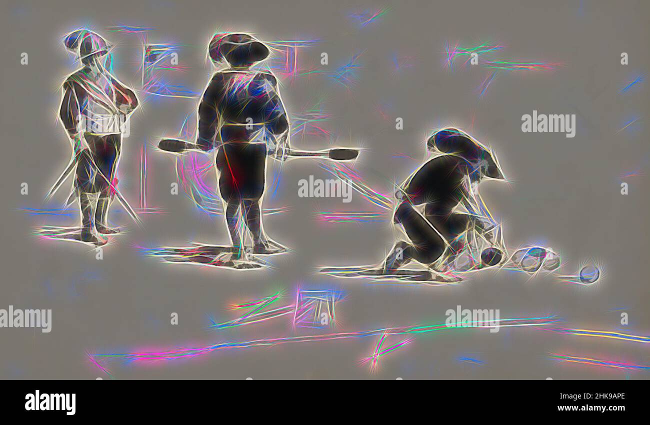 Ispirati dai soldati indossano un costume del XVII secolo. Militare ad un cannone, reinventato da Artotop. L'arte classica reinventata con un tocco moderno. Design di calda e allegra luminosità e di raggi di luce. La fotografia si ispira al surrealismo e al futurismo, abbracciando l'energia dinamica della tecnologia moderna, del movimento, della velocità e rivoluzionando la cultura Foto Stock