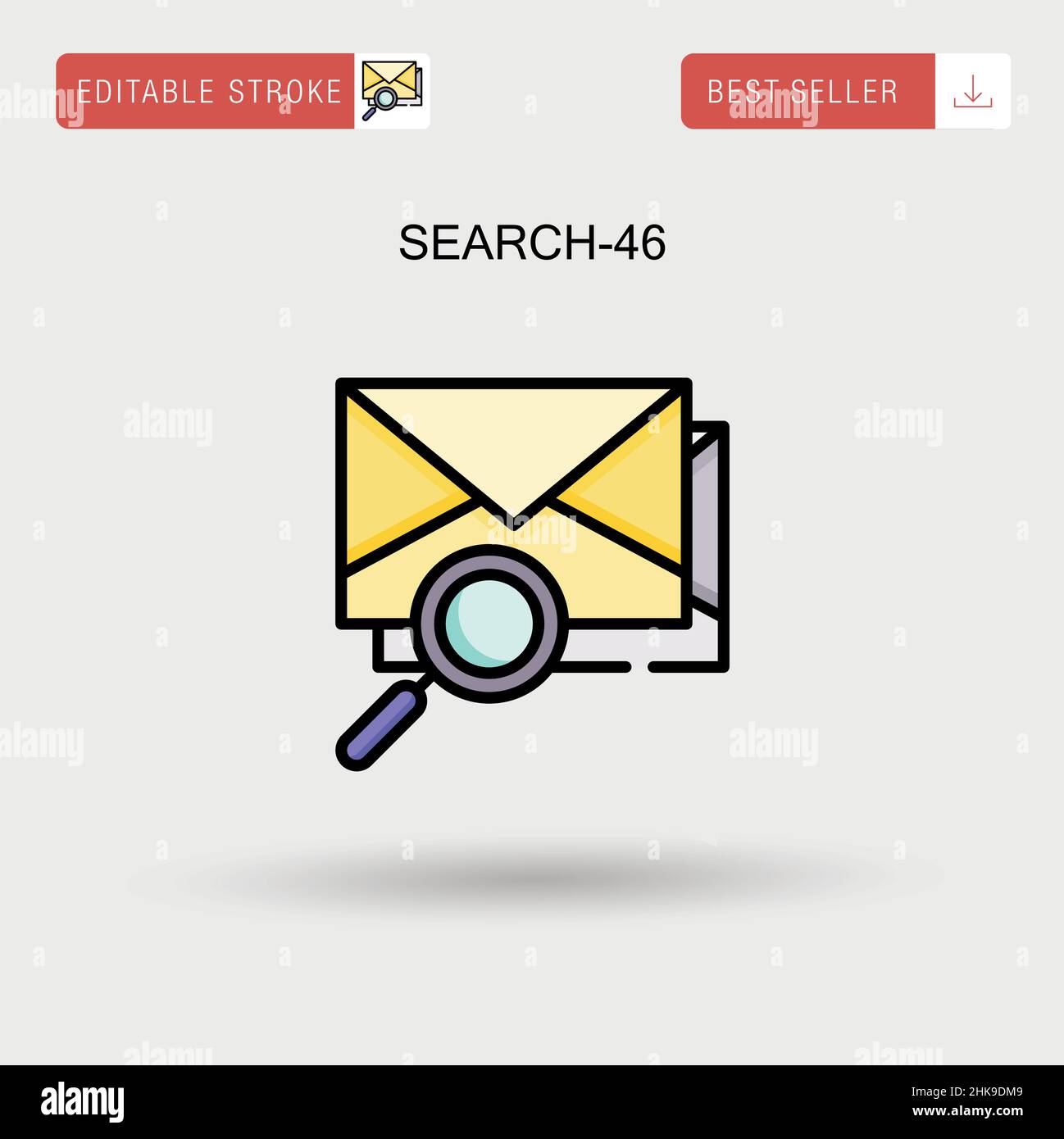 Search-46 icona vettore semplice. Illustrazione Vettoriale