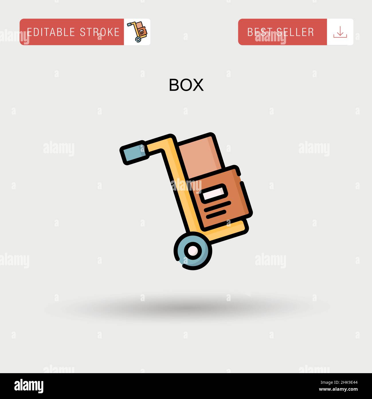 Icona vettoriale semplice box. Illustrazione Vettoriale