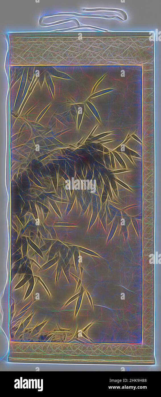 Ispirato al bambù, uno dei quattro dipinti a spirale. I quattro dipinti formano un tutto; raffigurazione di bambù in inchiostro su carta, pittore: Zhengxing (bijnaam Wuzhai), Cina, c.. 1675 - c. 1750, carta, inchiostro, altezza 140,9 cm x larghezza 66,8 cm larghezza 738 mm, larghezza 745 mm diametro 47 mm altezza 8 cm x larghezza 78,5 cm x profondità, Reimagined by Artotop. L'arte classica reinventata con un tocco moderno. Design di calda e allegra luminosità e di raggi di luce. La fotografia si ispira al surrealismo e al futurismo, abbracciando l'energia dinamica della tecnologia moderna, del movimento, della velocità e rivoluzionando la cultura Foto Stock
