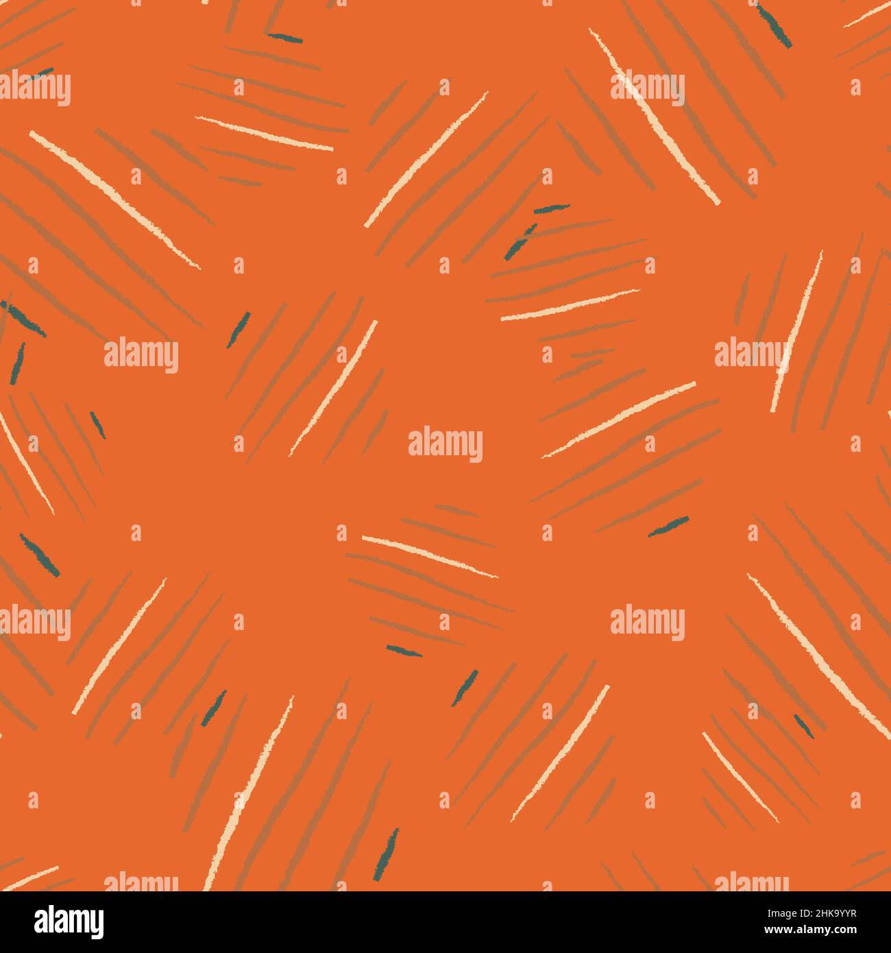 Modello senza cuciture Tiger skin. Tessuto di stampa africano. Texture ripetuta in stile doodle per carta da imballaggio, carta da parati, tessuto. Illustrazione vettoriale. Illustrazione Vettoriale