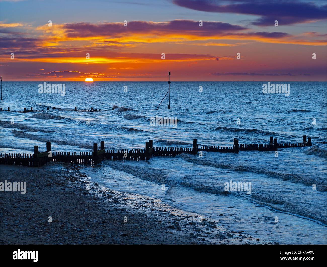Il lavaggio a Hunstanton Norfolk Foto Stock