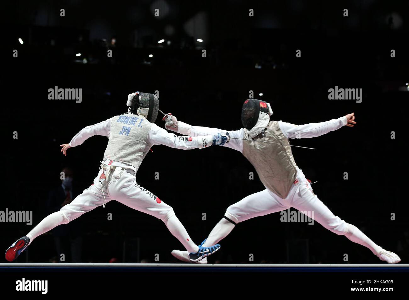 26th LUGLIO 2021 - CHIBA, GIAPPONE: Takahiro Shikine del Giappone (a sinistra) e Alexander Choupenitch della Repubblica Ceca (a destra) in azione durante la medaglia di bronzo Foto Stock