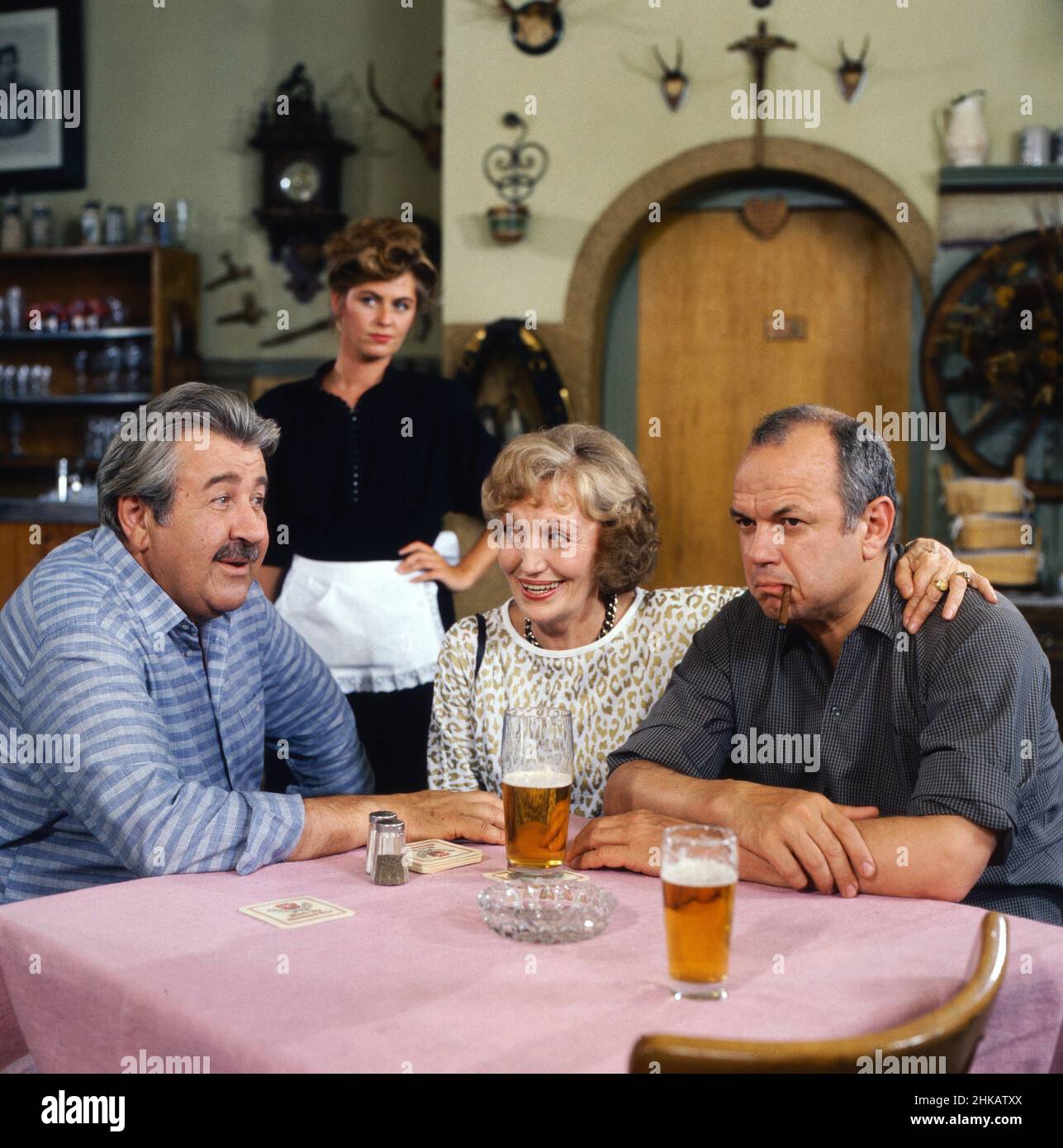 Anton, wohin?, Fernsehserie, Deutschland 1986 - 1988, Folge 5, Darsteller: Willy Harlander, Nini von Quast, Marianne Lindner, Jörg Hua Foto Stock