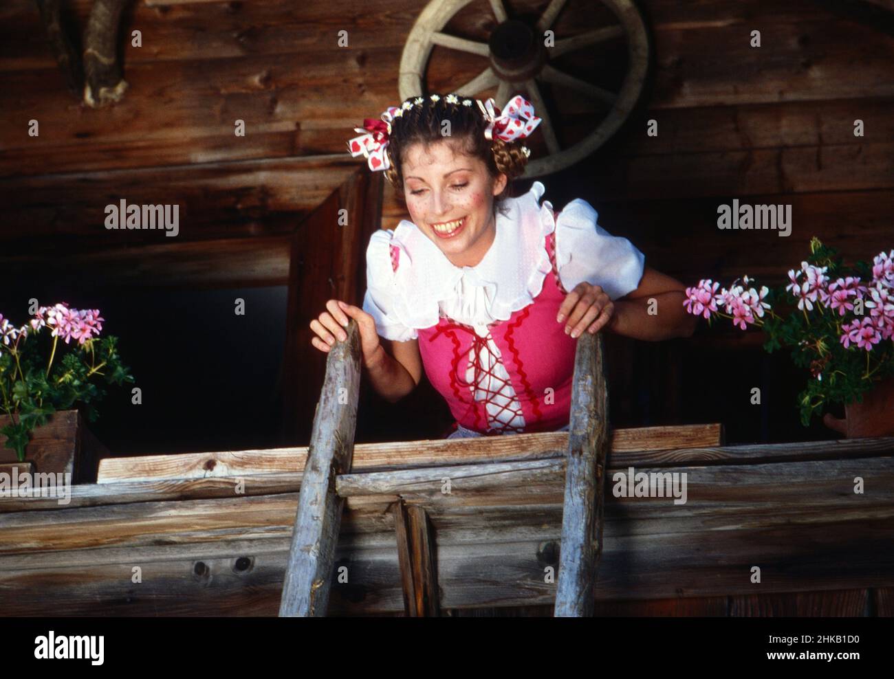 Bananas, Comedy- und Muskshow, Sendereihe, Deutschland 1981 - 1984, Bayernsketch: Olivia Pascal Foto Stock