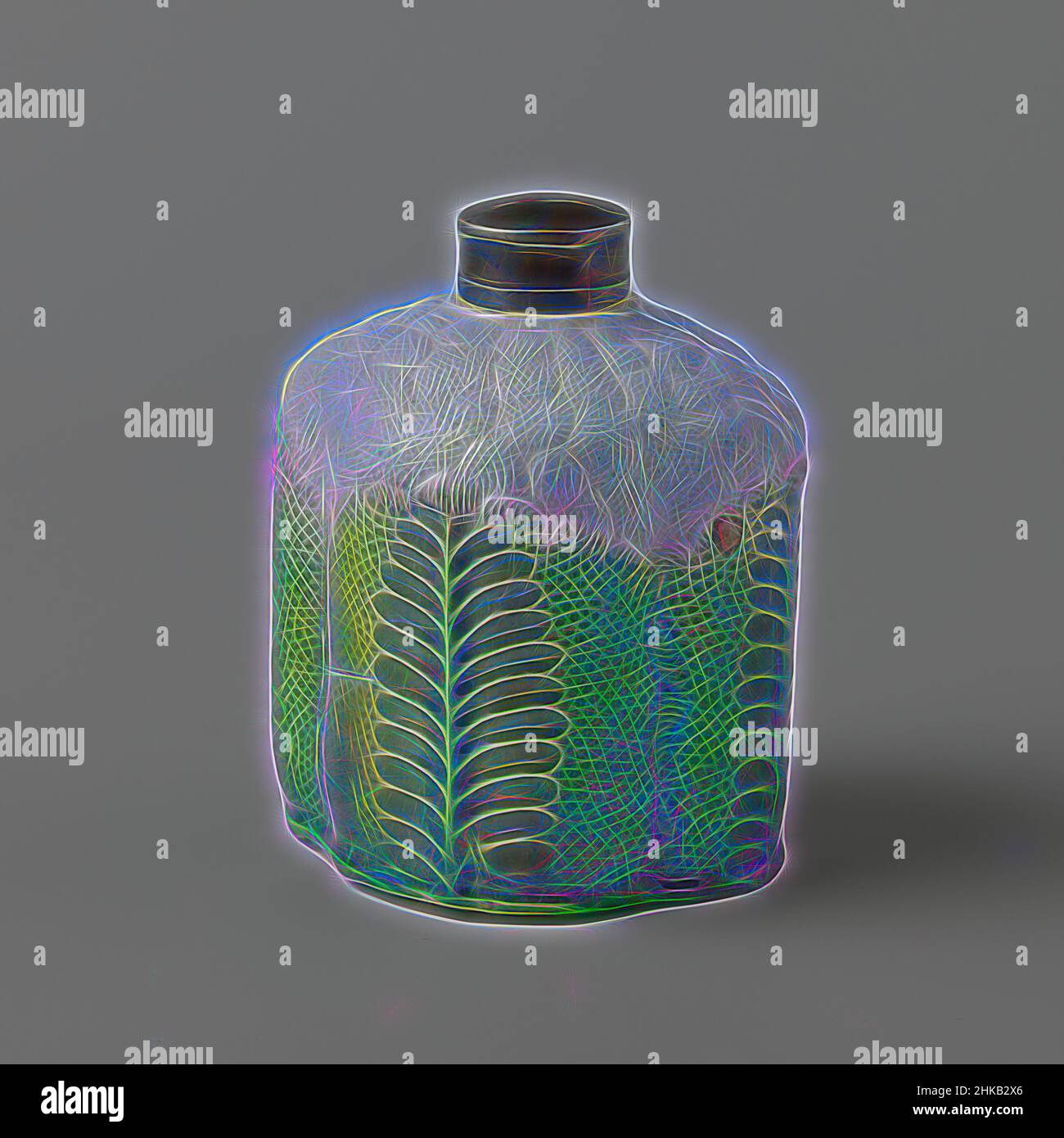 Ispirato da coperchio di rame, Un piccolo coperchio cilindrico di rame., Inghilterra, c. 1765 - c. 1775, terracotta, glassa di piombo, diametro 3,7 cm x altezza 2 cm, reinventata da Artotop. L'arte classica reinventata con un tocco moderno. Design di calda e allegra luminosità e di raggi di luce. La fotografia si ispira al surrealismo e al futurismo, abbracciando l'energia dinamica della tecnologia moderna, del movimento, della velocità e rivoluzionando la cultura Foto Stock