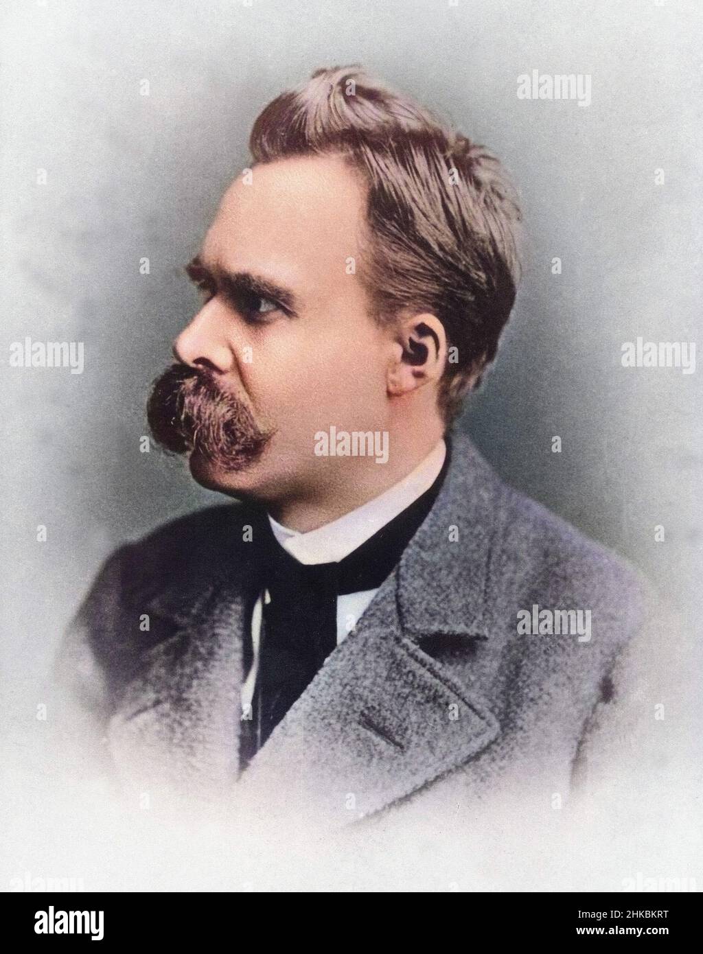 L'ecrivain et philosophe allemand Friedrich Nietzsche (1840-1900), 1890 environ Foto Stock