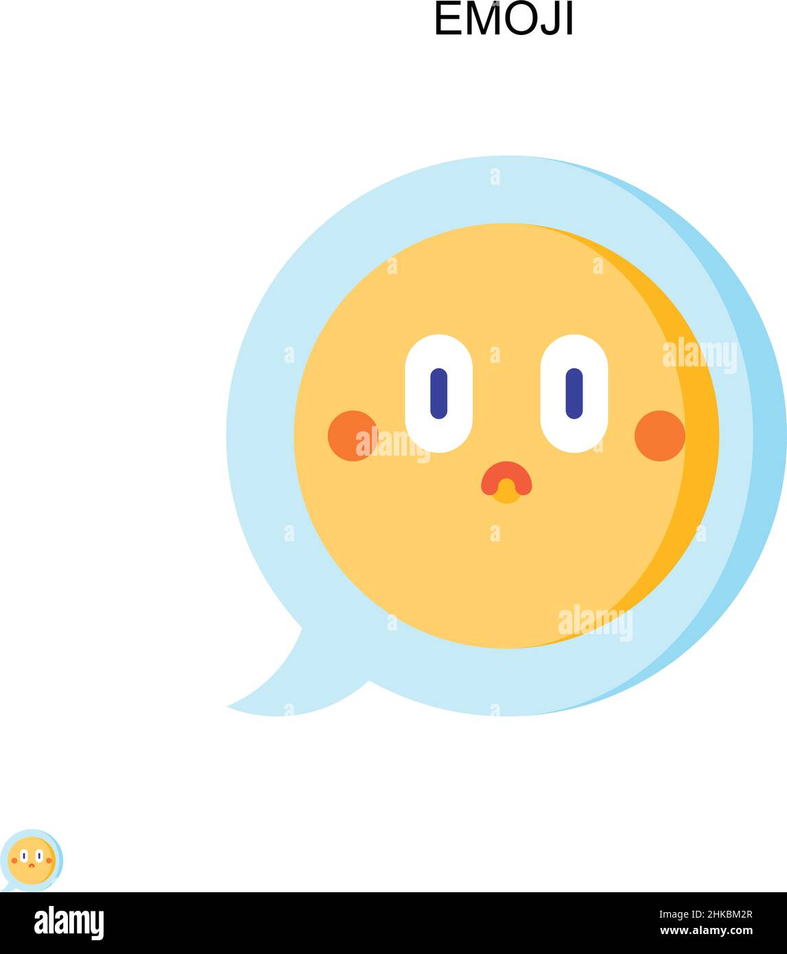 Icona vettore Emoji semplice. Modello di disegno del simbolo di illustrazione per l'elemento dell'interfaccia utente mobile Web. Illustrazione Vettoriale