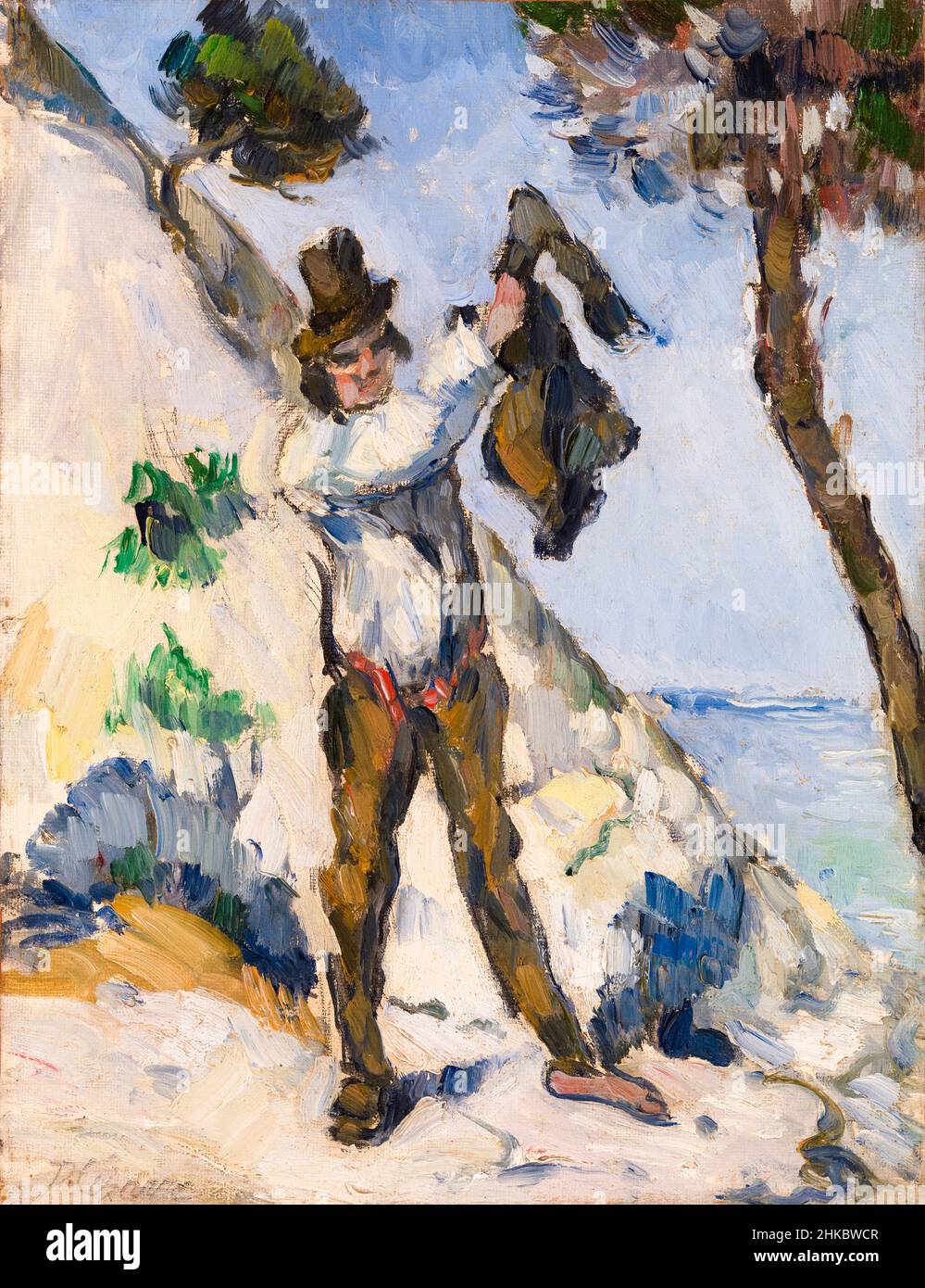 L'uomo in giacca (l'homme à la teste), dipinto da Paul Cezanne, 1874-1876 Foto Stock