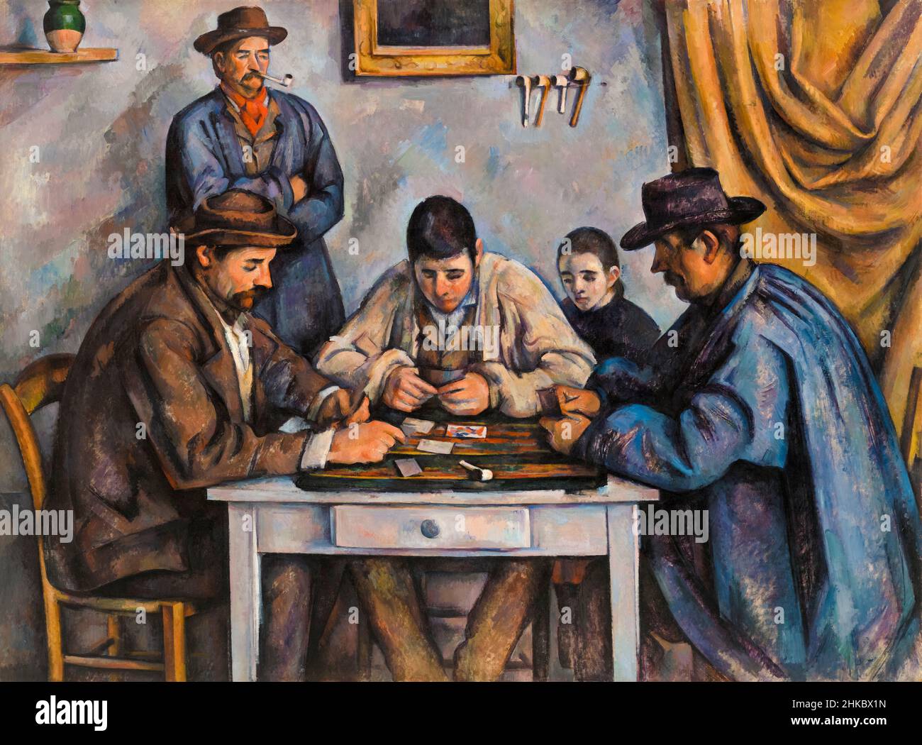 I giocatori di carte, dipinto da Paul Cezanne, 1890-1892 Foto Stock