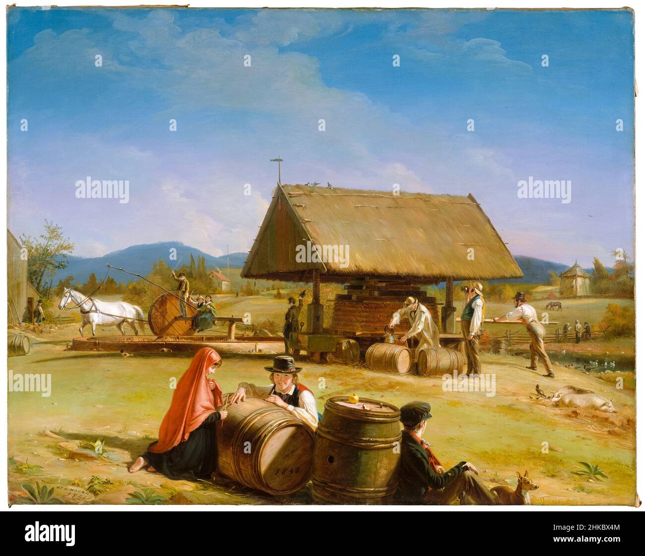 Produzione di sidro, dipinto di William Sidney Mount, 1840-1841 Foto Stock