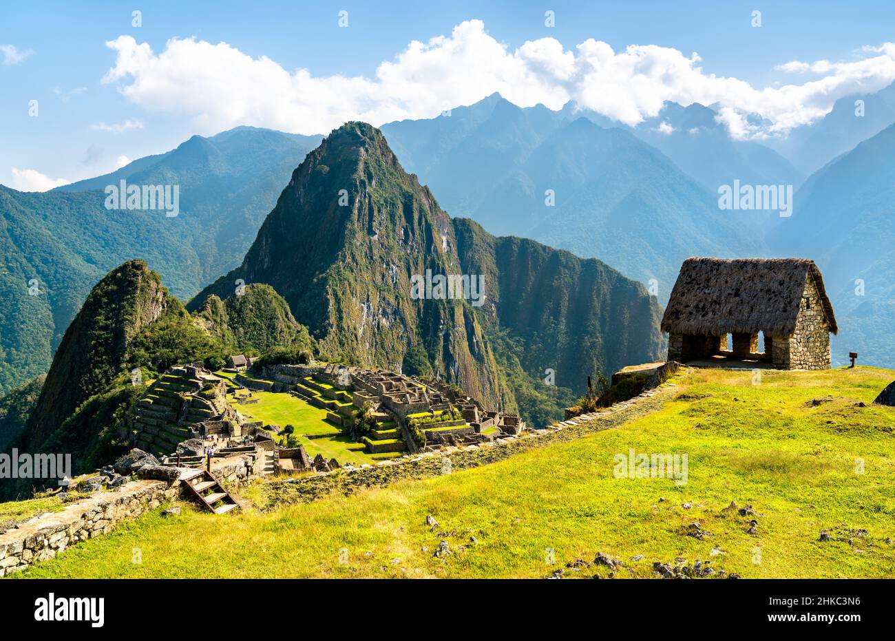Antica città inca di Machu Picchu in Perù Foto Stock