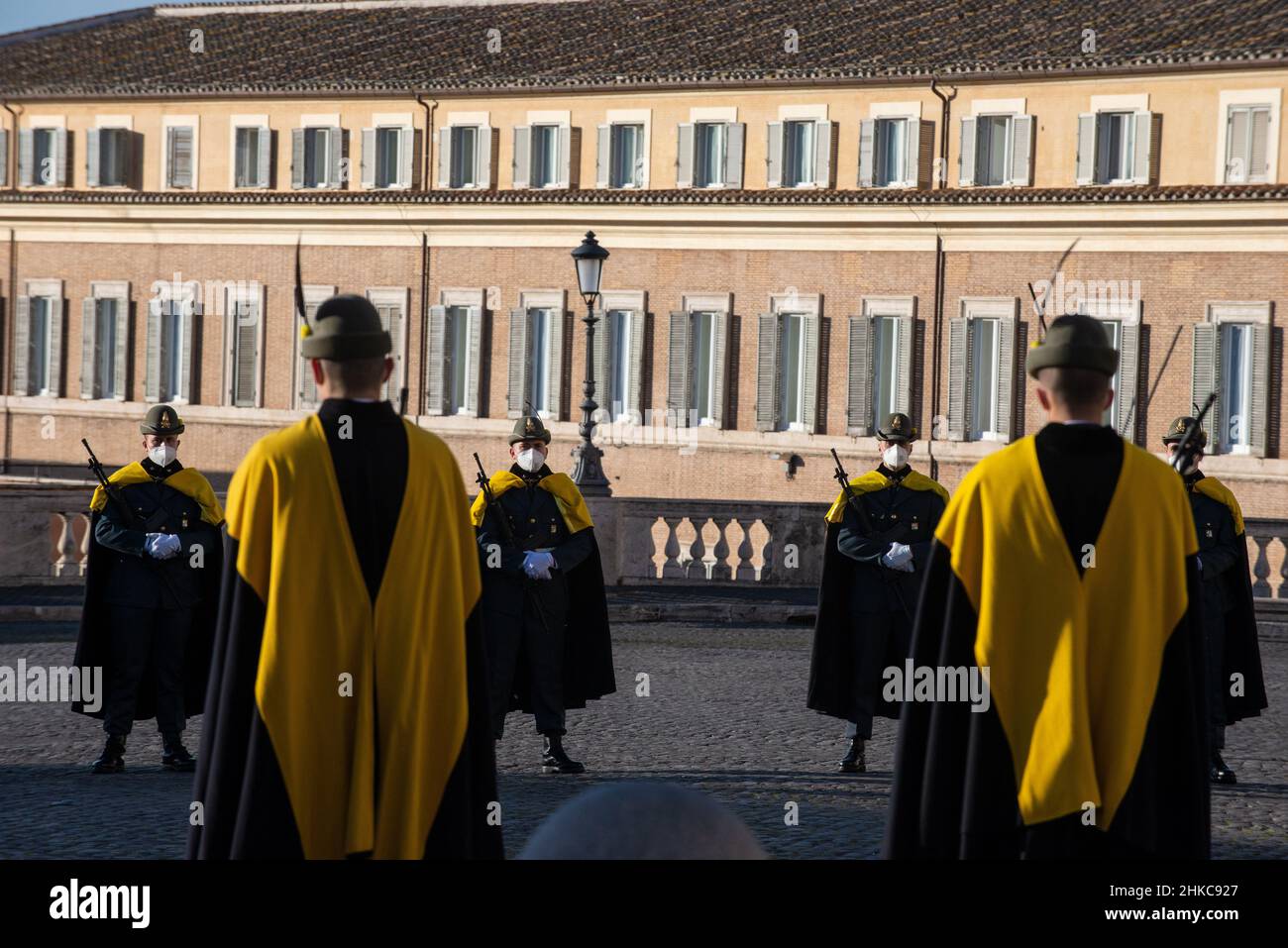 Roma, Italia 03/02/2022: Cerimonia di inaugurazione del Presidente Sergio Mattarella al Quirinale. © Andrea Sabbadini Foto Stock