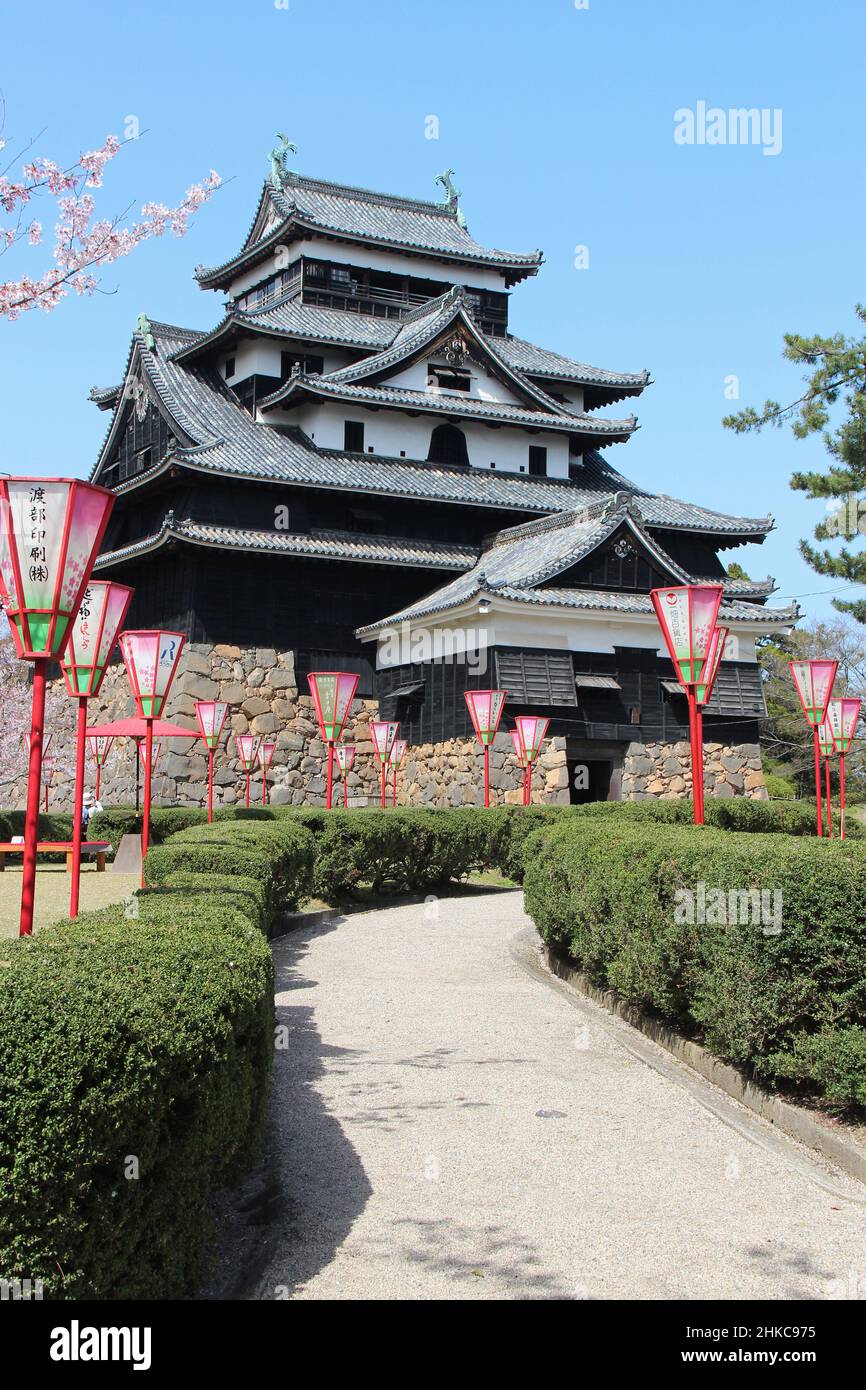 castello di matsue in giappone Foto Stock