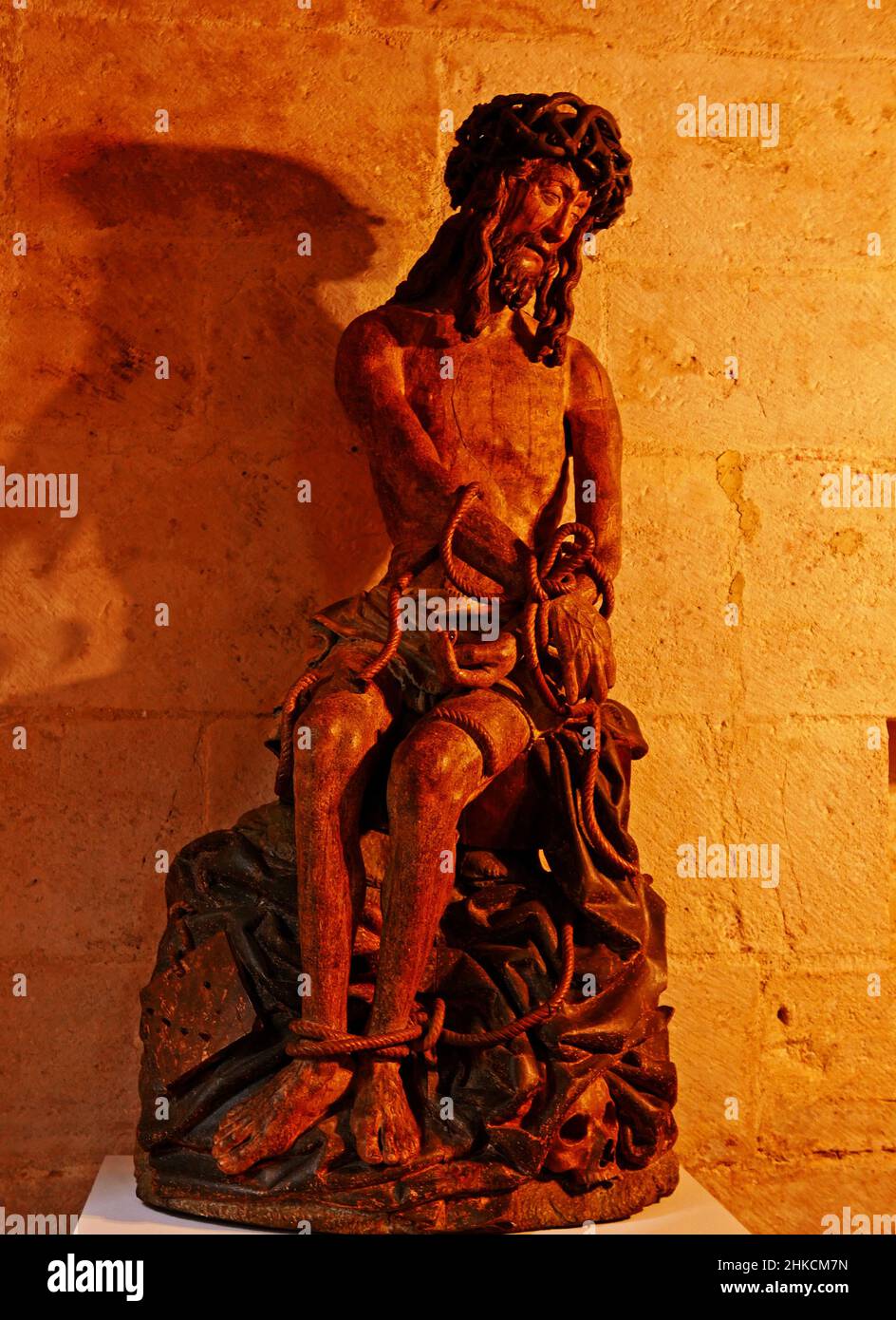 Hotel-Dieu des Hospices Civils de Beaune, Christ aux Liens, la Grande Sala dei poveri, Cote-d'Or, Bourgogne-France-Comte, Borgogna, Francia, Europa Foto Stock